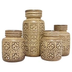 Set de vases 'Folgina' en céramique Scheurich Keramik de l'Allemagne de l'Ouest des années 1960