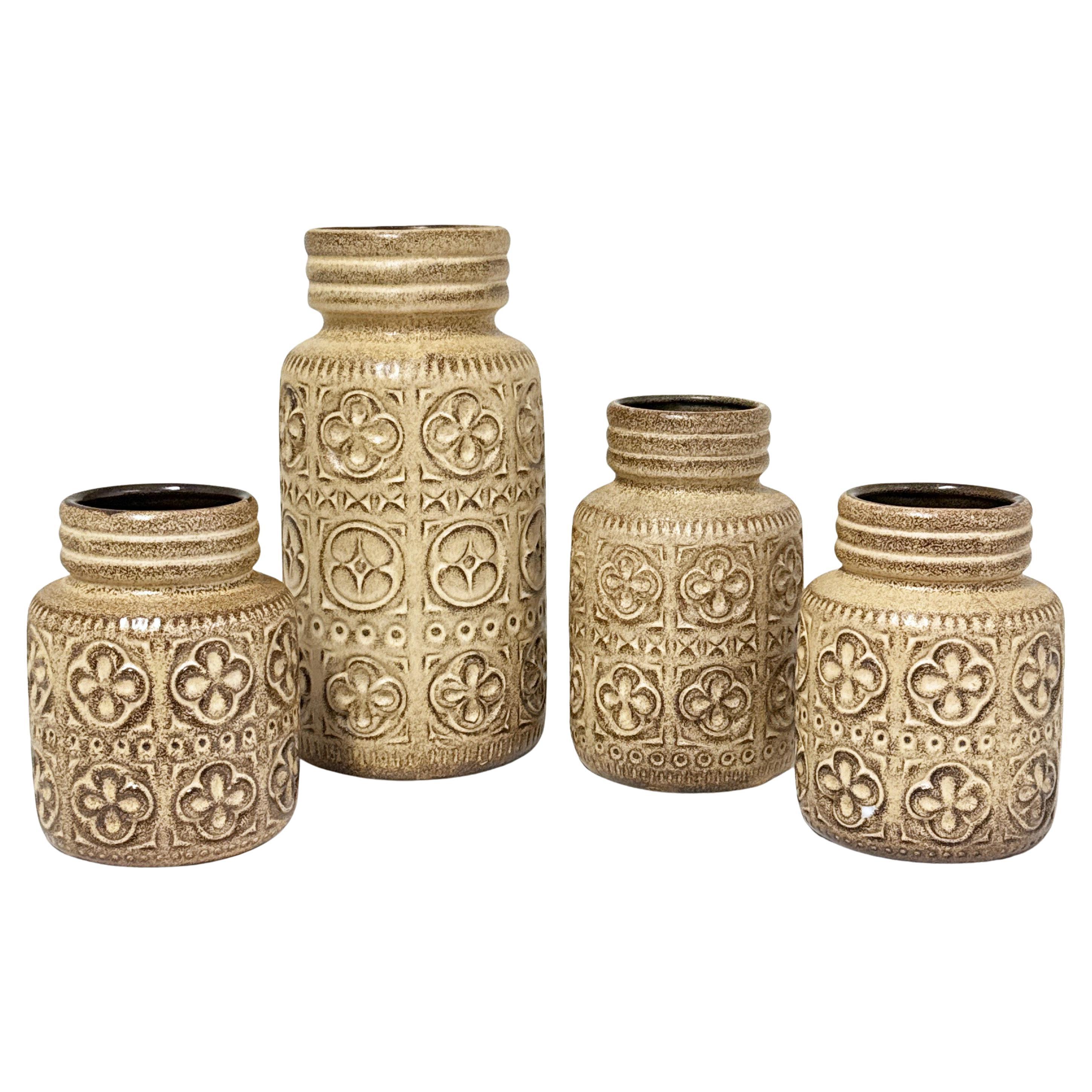 1960’s Scheurich Keramik West German Ceramic 
Folgina
 Vase Set