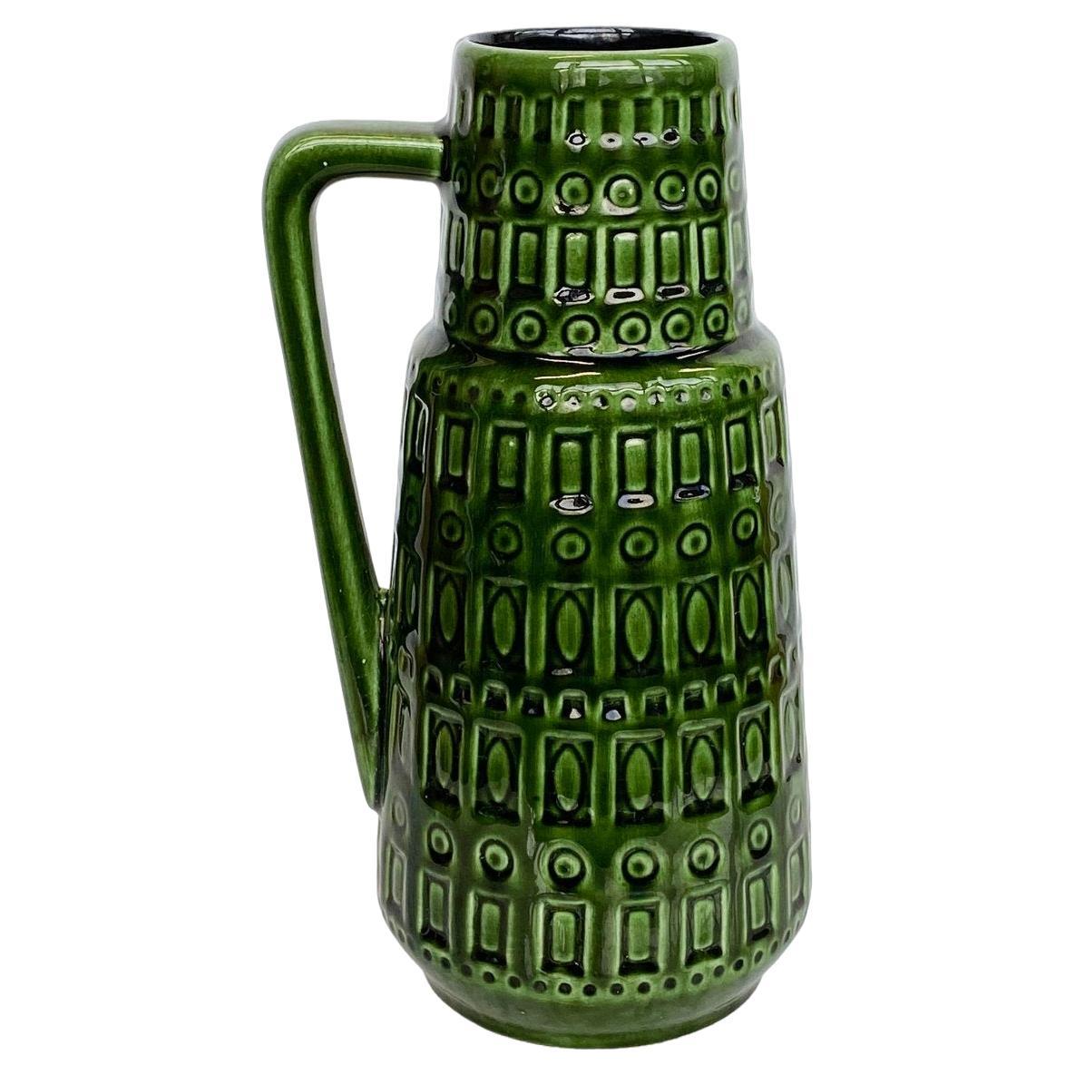 1960's Scheurich Keramik Westdeutsche Keramik 'Inka' Vase 416-26 im Angebot