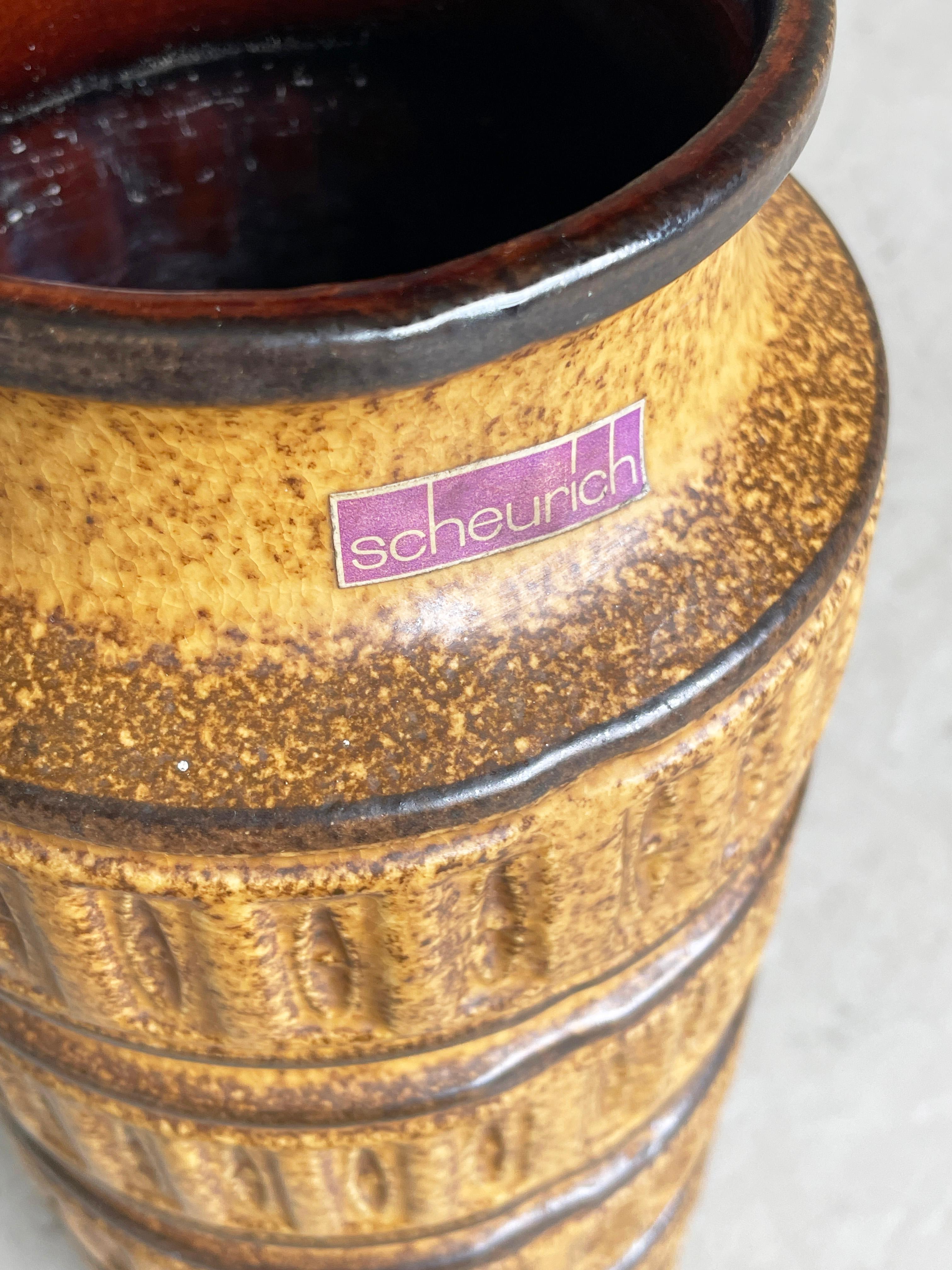 1960’s Scheurich Keramik West German Ceramic Vase 268-40 For Sale 4