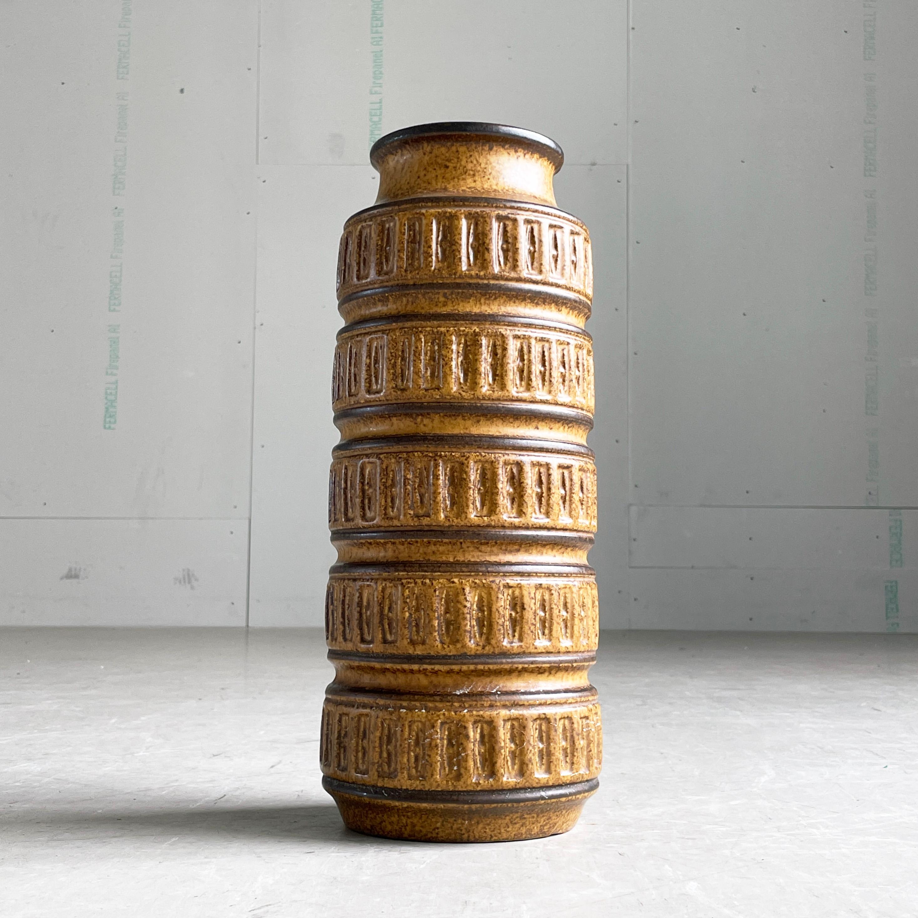 Fired 1960’s Scheurich Keramik West German Ceramic Vase 268-40 For Sale