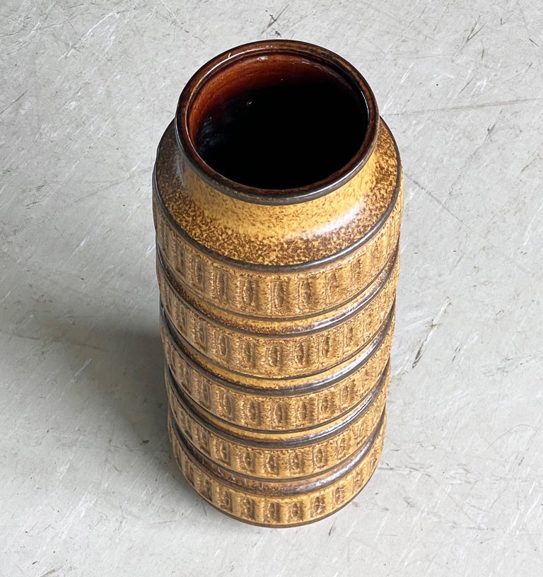1960's Scheurich Keramik West German Ceramic Vase 268-40 For Sale