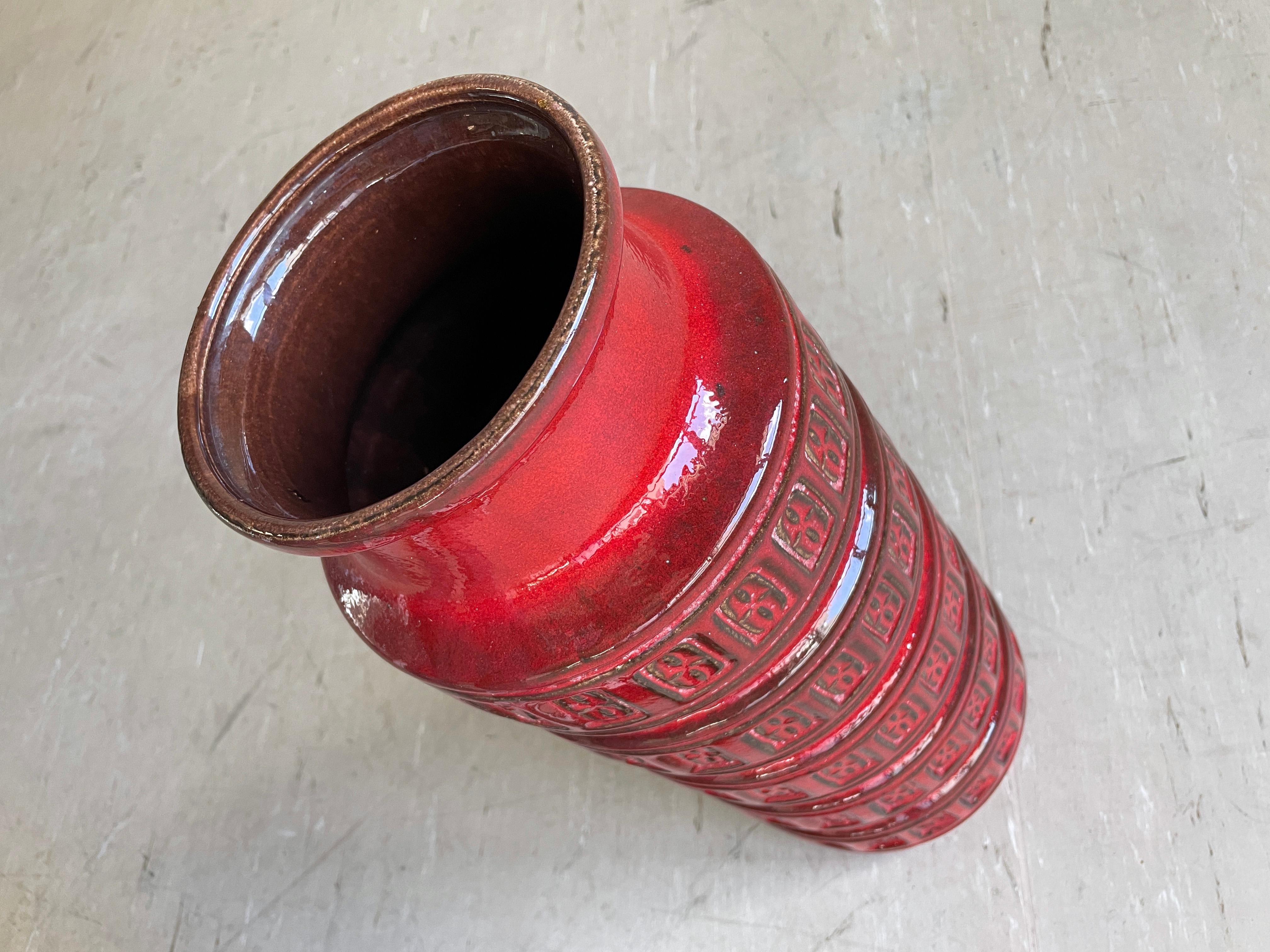 Vaso in ceramica di Scheurich Keramik della Germania occidentale del 1960 268-51 in vendita 4