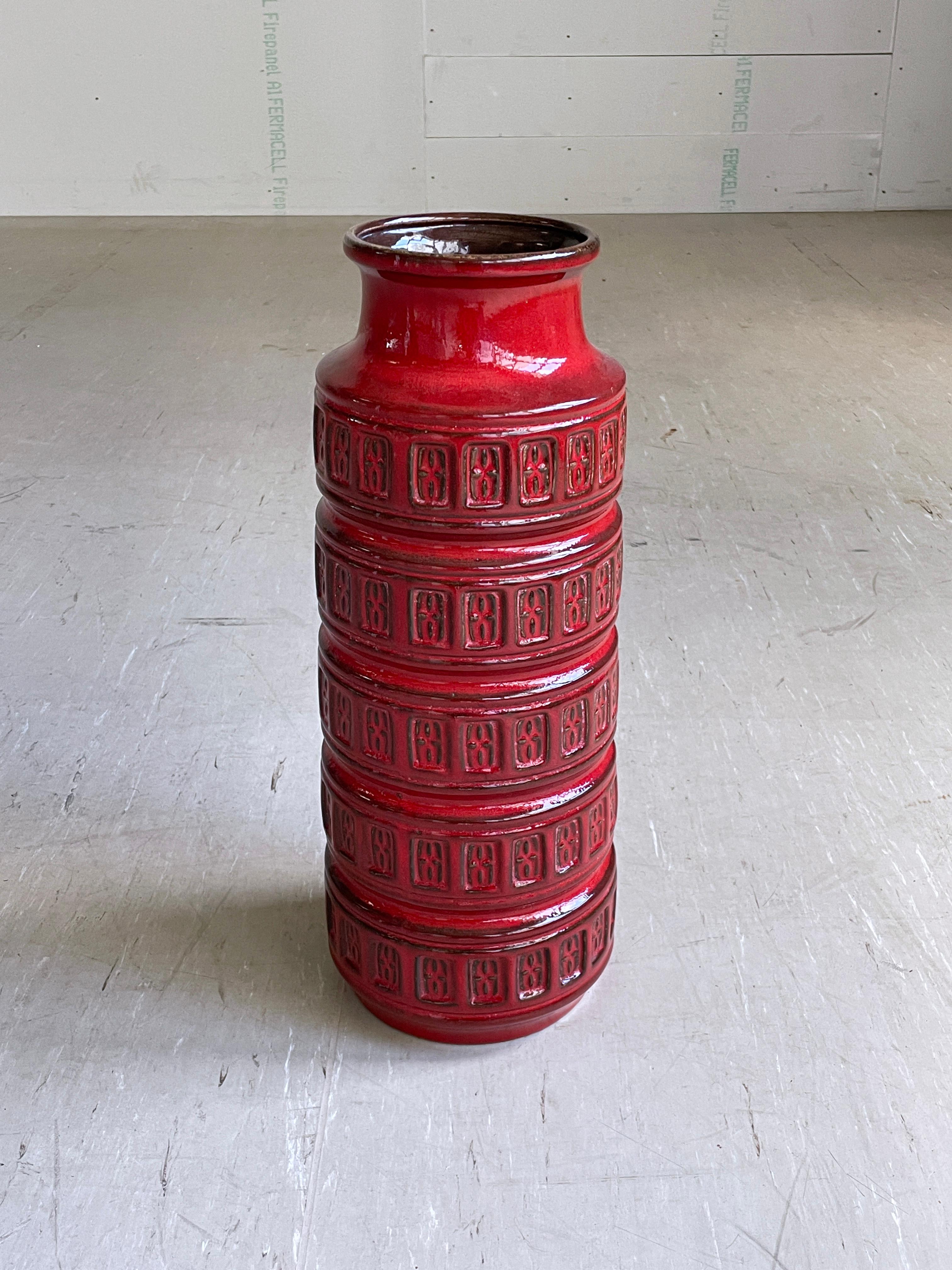 Mid-Century moderno Vaso in ceramica di Scheurich Keramik della Germania occidentale del 1960 268-51 in vendita