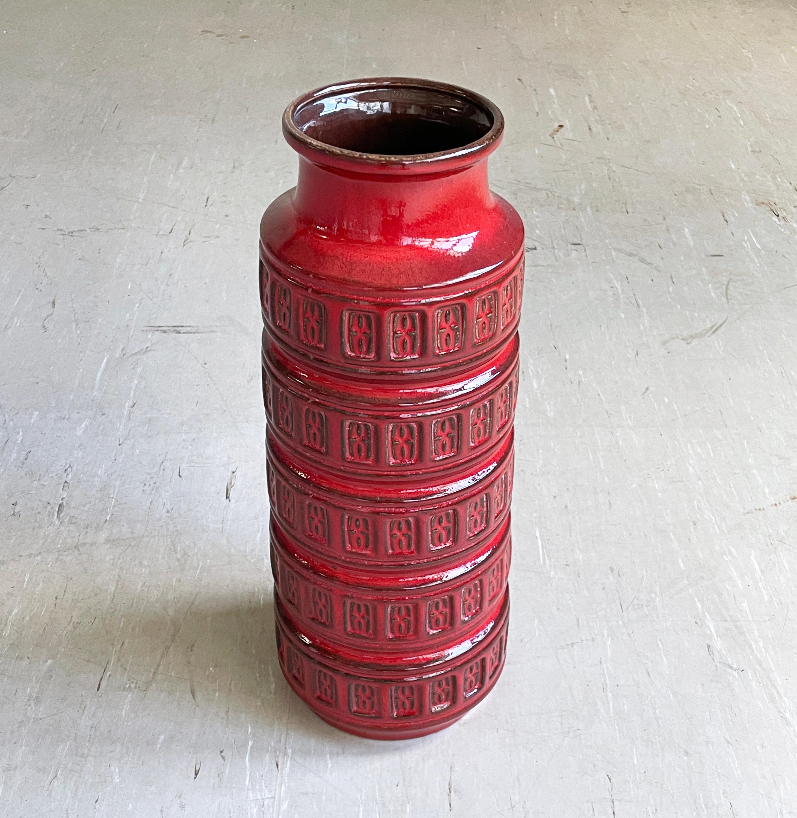Tedesco Vaso in ceramica di Scheurich Keramik della Germania occidentale del 1960 268-51 in vendita