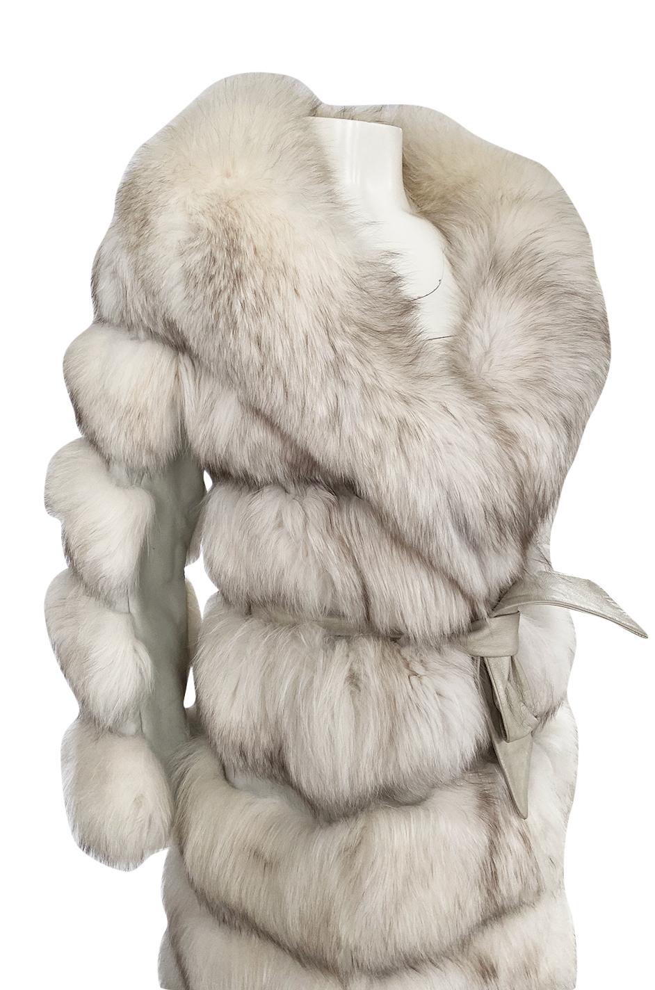 1960s Schiaparelli Convertible Two Length Fox Fur & Leather Coat 11