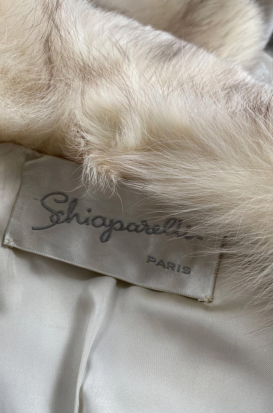 1960s Schiaparelli Convertible Two Length Fox Fur & Leather Coat 13