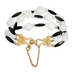 1960s Schiaparelli Lucite Beaded Bracelet