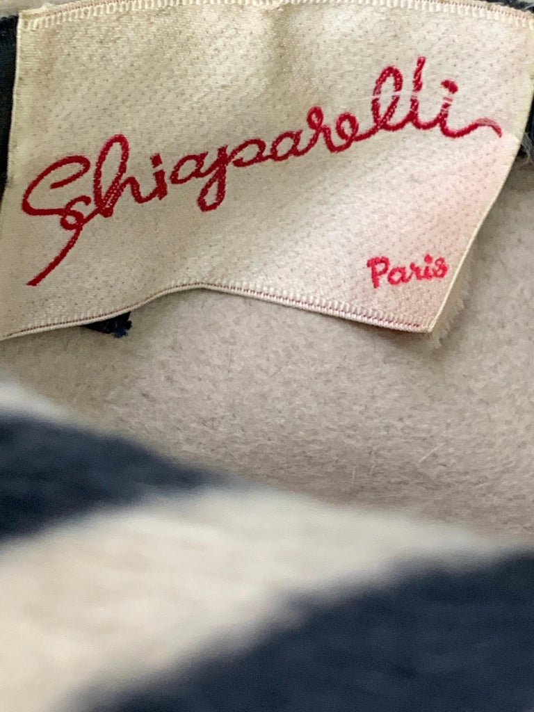 1960s Schiaparelli Paris Mod Zebra Striped Fedora w/ Eyelet  display picture 1