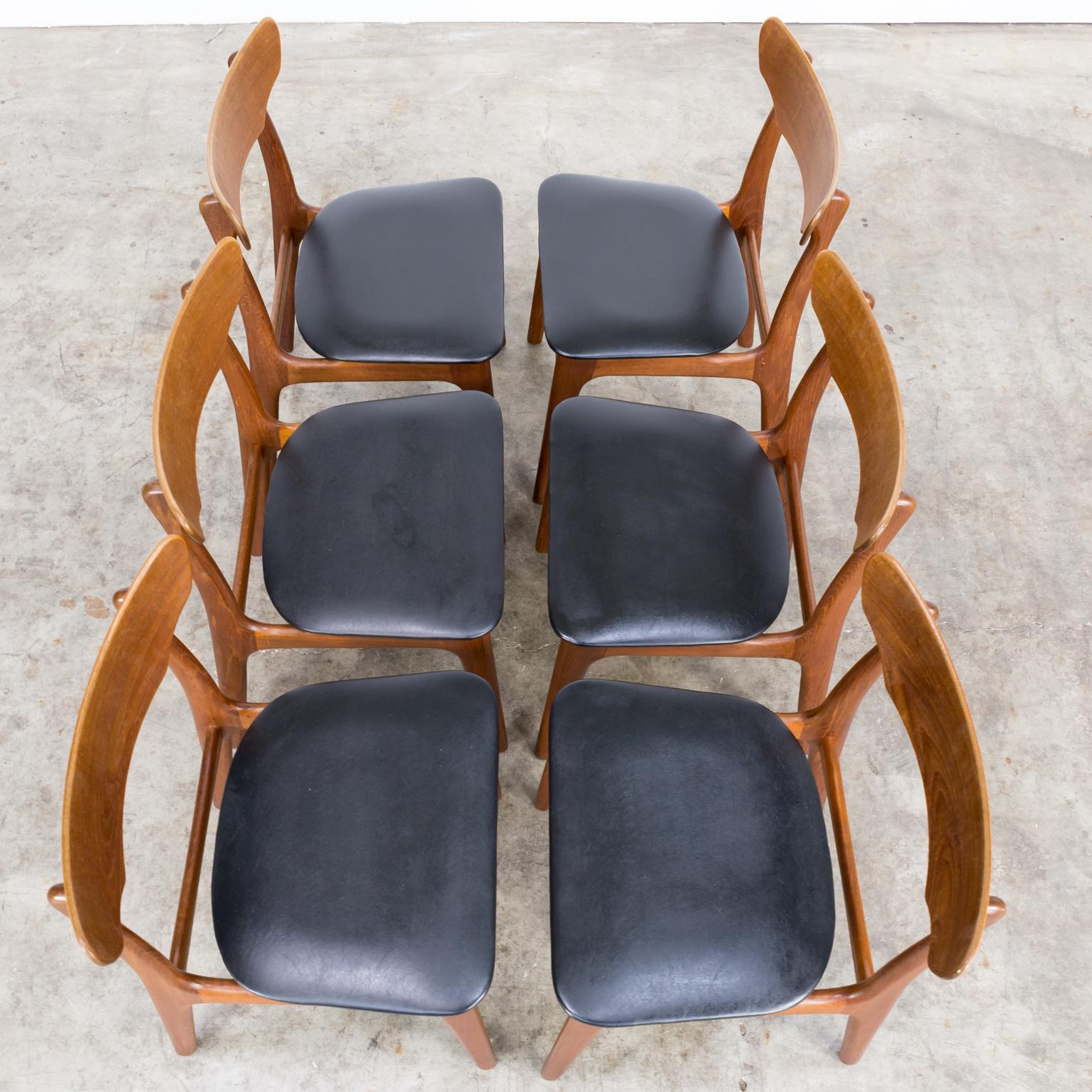 1960s Schionning and Elgaard Teak Dining Chair for Randers Set of Six For Sale 4