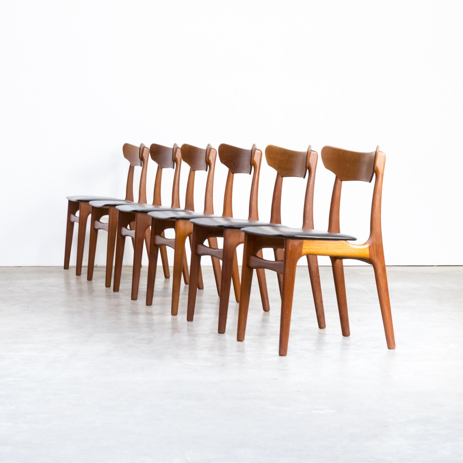1960s Schionning and Elgaard teak dining chair for Randers set of 6. Good condition, consistent with age and use.