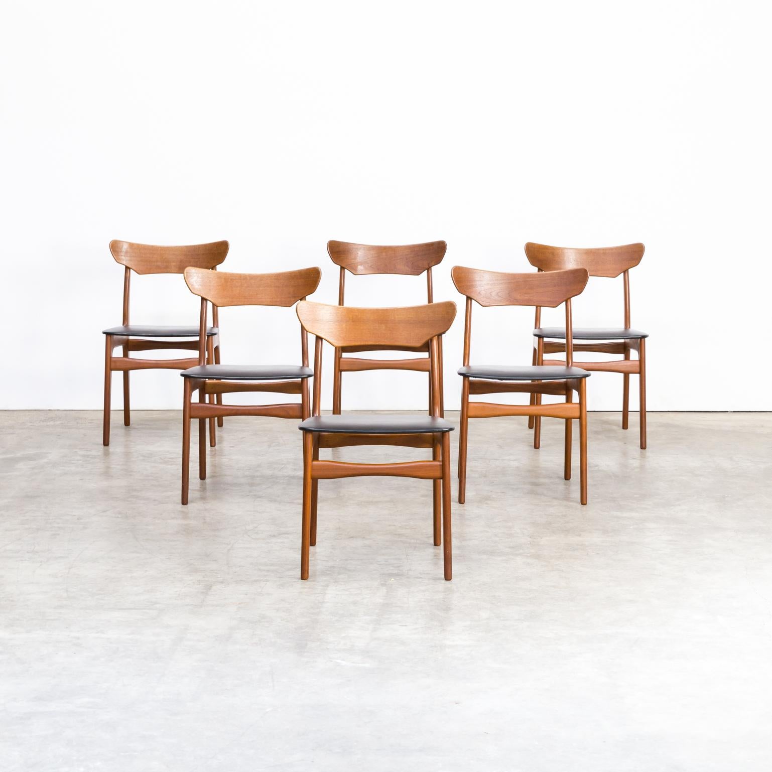 Danish 1960s Schionning and Elgaard Teak Dining Chair for Randers Set of Six For Sale