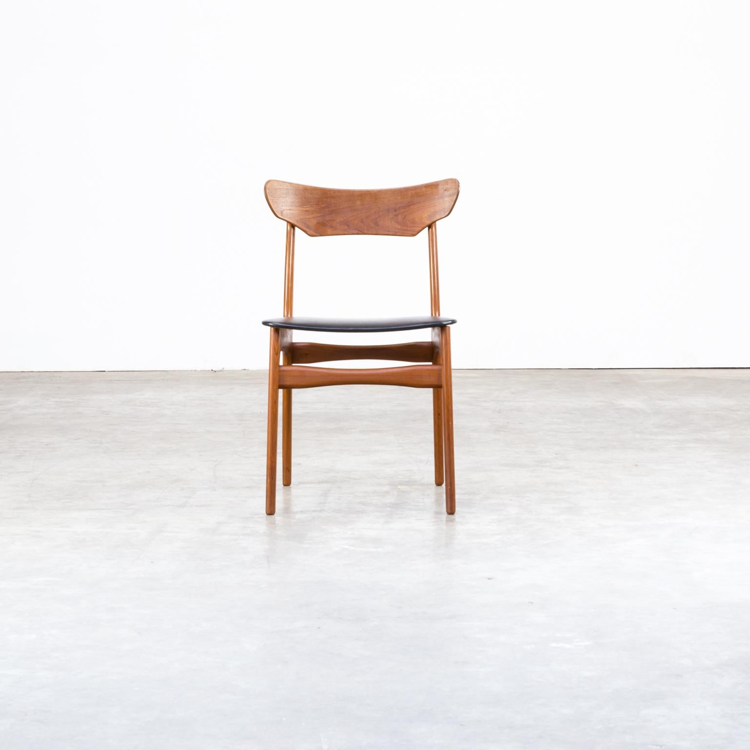 Mid-20th Century 1960s Schionning and Elgaard Teak Dining Chair for Randers Set of Six For Sale