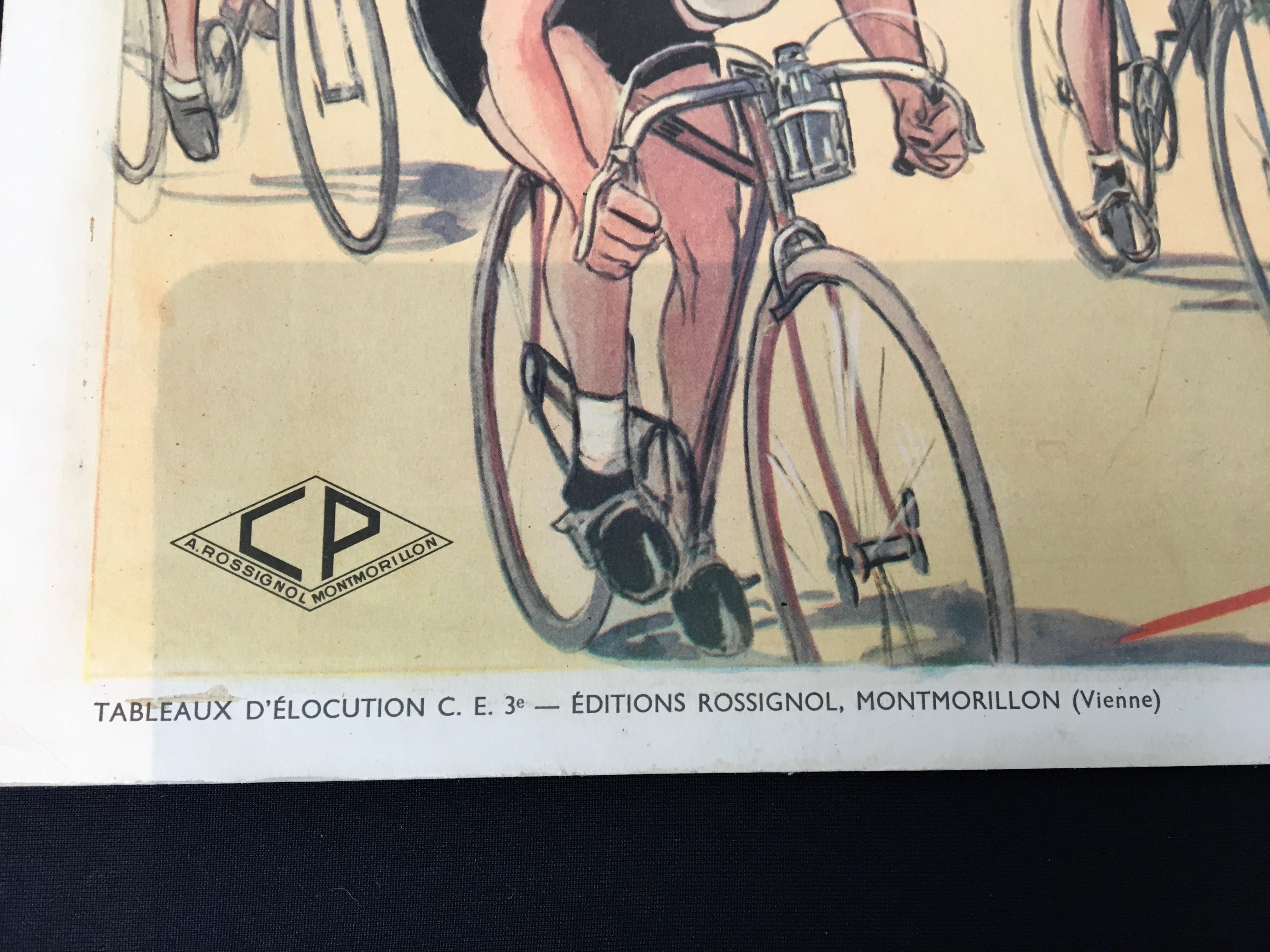French 1960s School Chart at the Fair by Rossignol