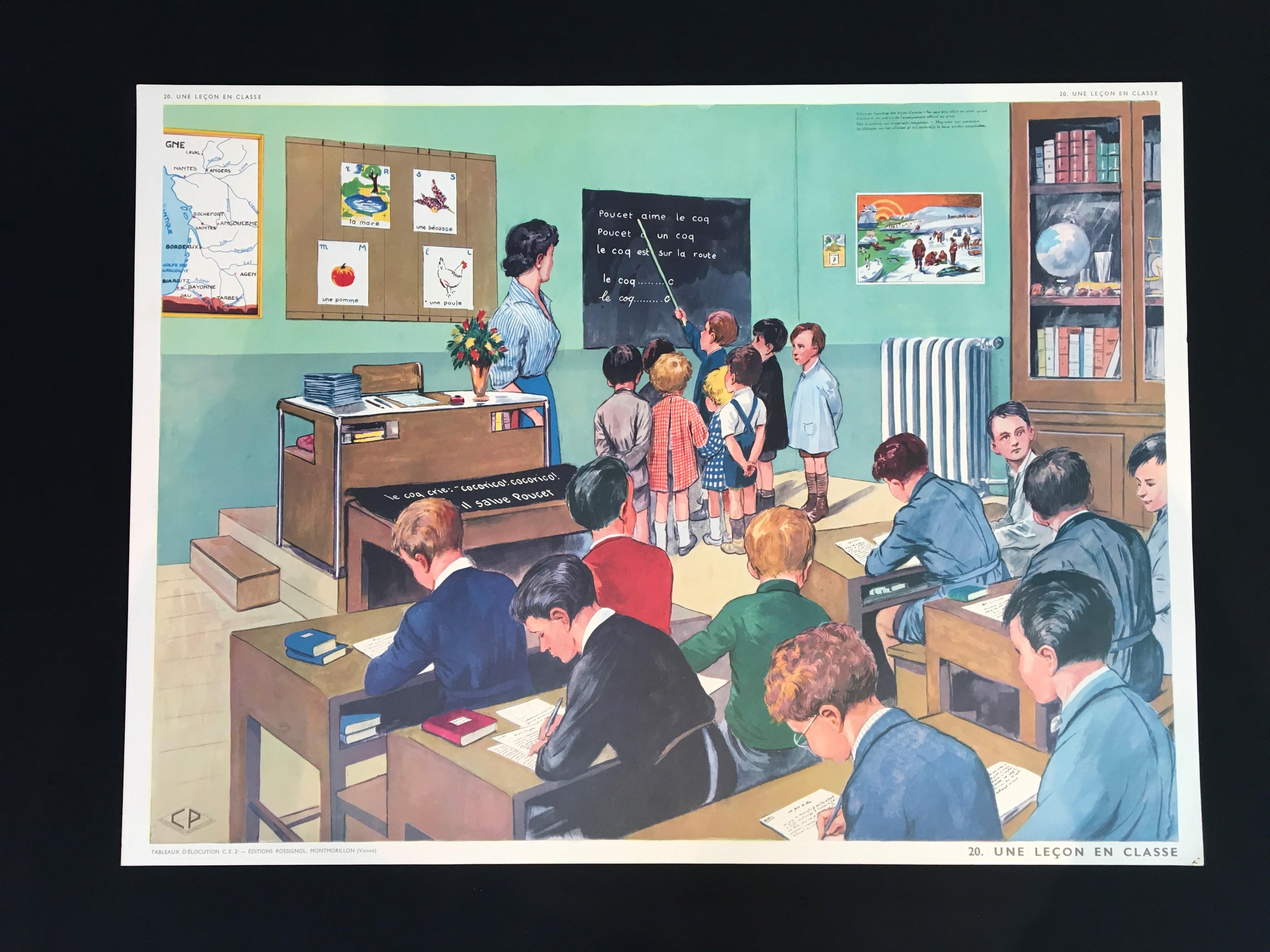 1960s School Poster at the Shoe Store, by Rossignol, France 7