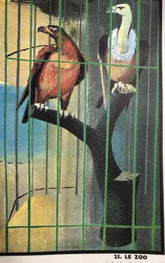 1960s School Poster by Oge-Hachette, The Zoo and The Airport