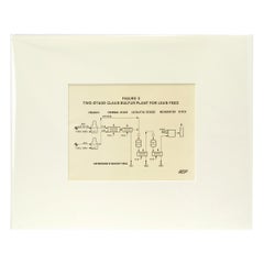 1960s Scientific Diagram, Fig 3 Claus Sulfur Plant, Mounted in Window Mat