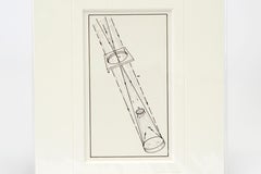 1960s Scientific Graphic, Telescope Diagram, Mounted in Window Mat