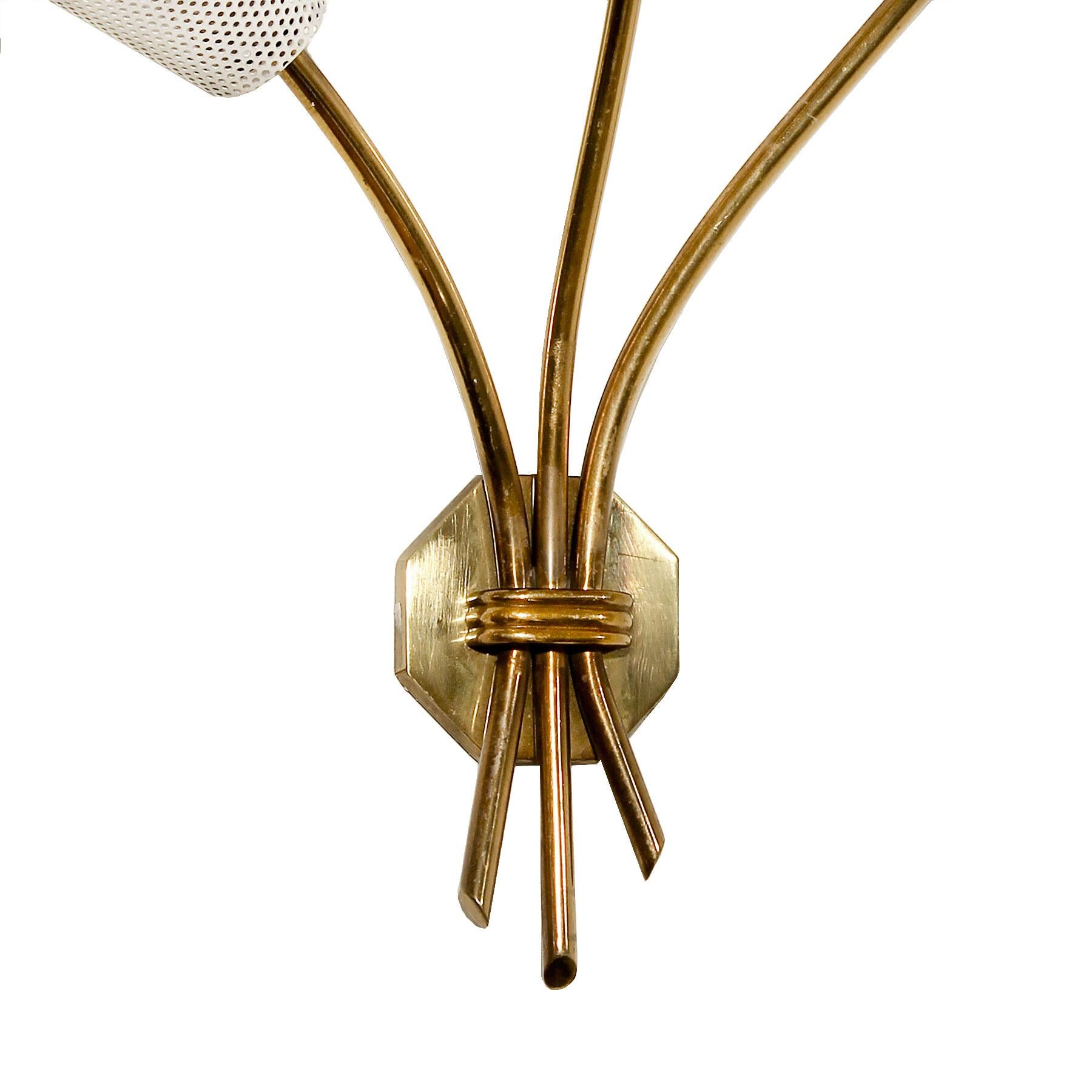Lacquered Mid-Century Modern Sconce In the Style of Mathieu Matégot - France For Sale