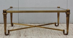 1960's Scrolled Base Brass Italian Coffee Table