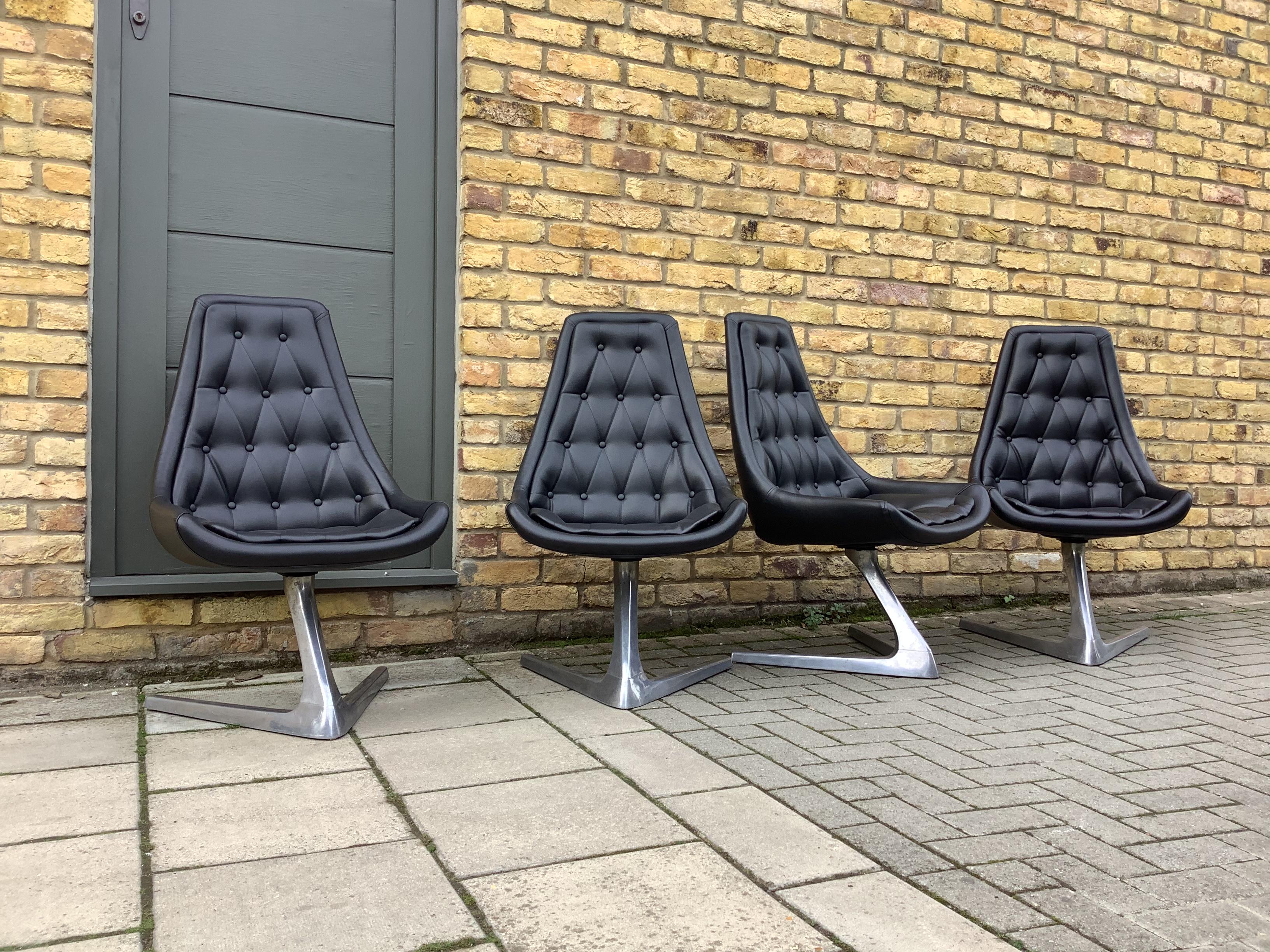 Mid-Century Modern 1960s Sculpta Dinning Chairs by ChromeCraft
