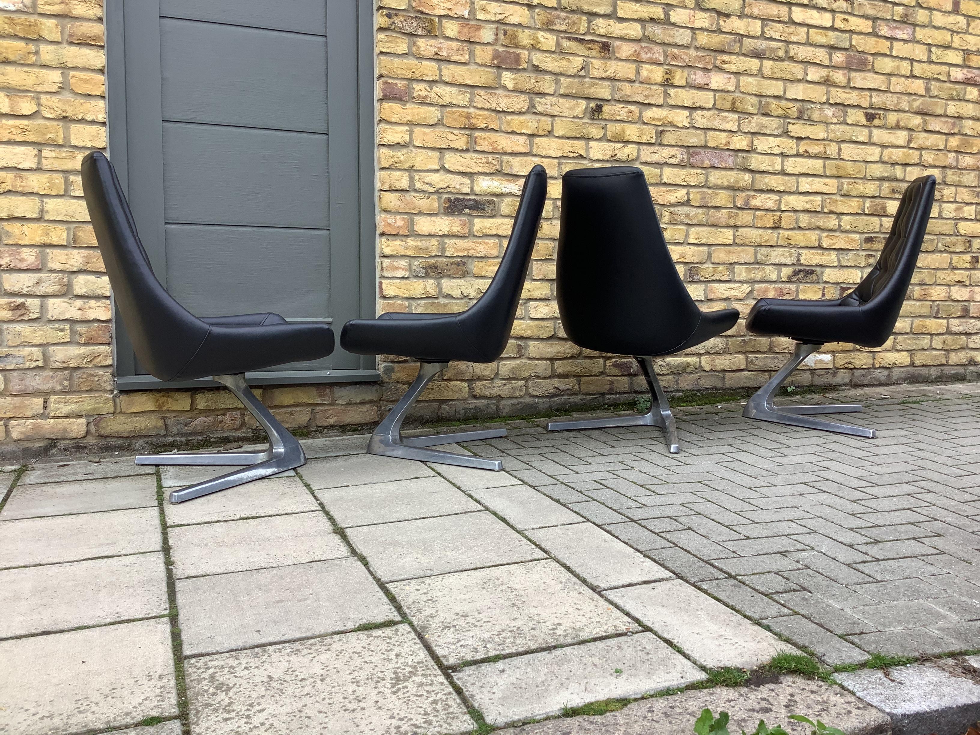 1960s Sculpta Dinning Chairs by ChromeCraft In Good Condition In London, Lambeth