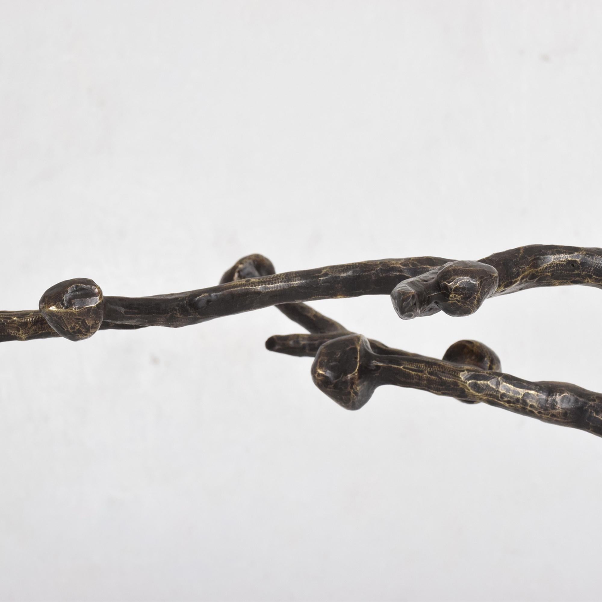 Unknown 1960s Sculpted Bronze Tree Coat Rack in the Style of Giacometti