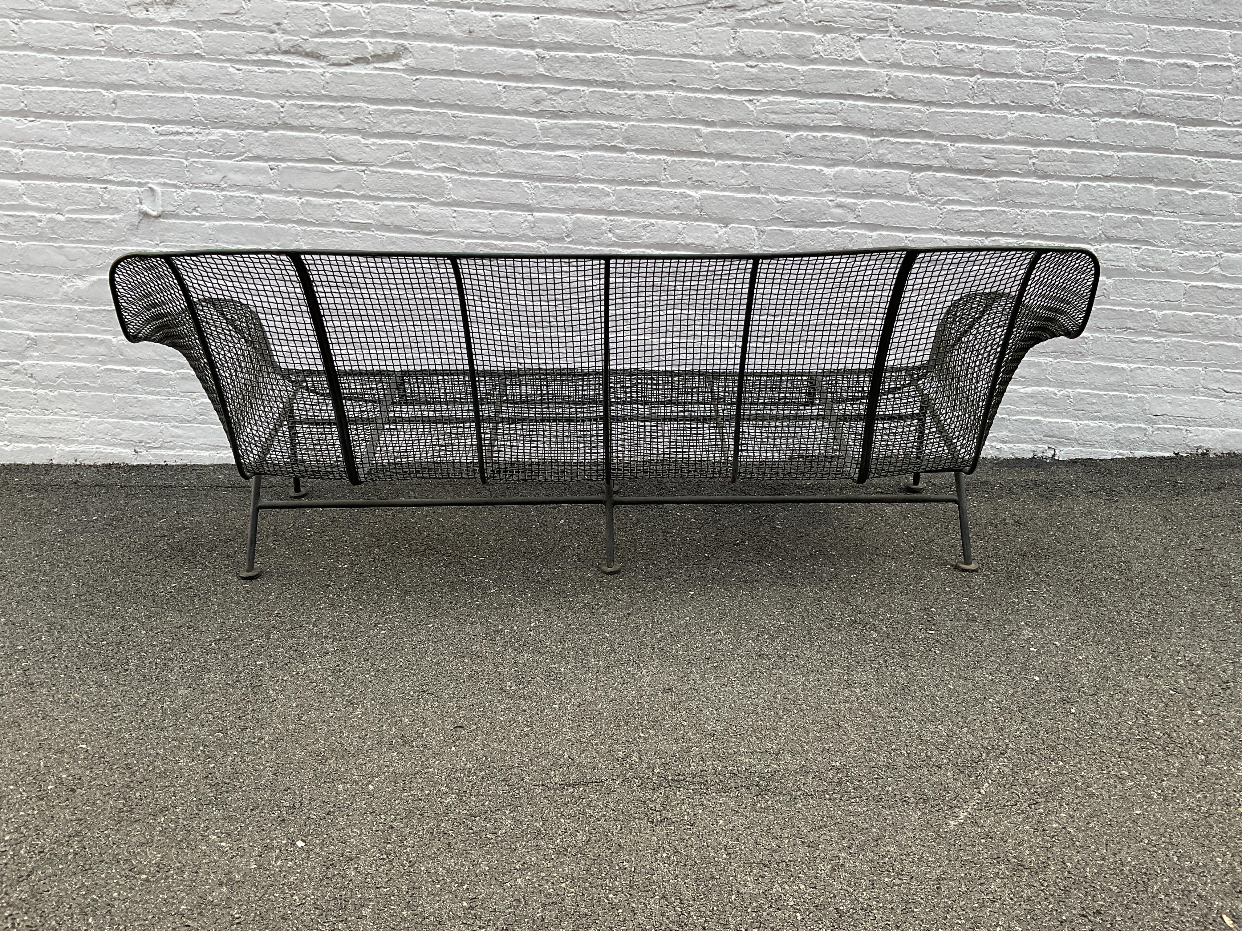 Iron 1960s Sculptura Couch By Woodard For Sale