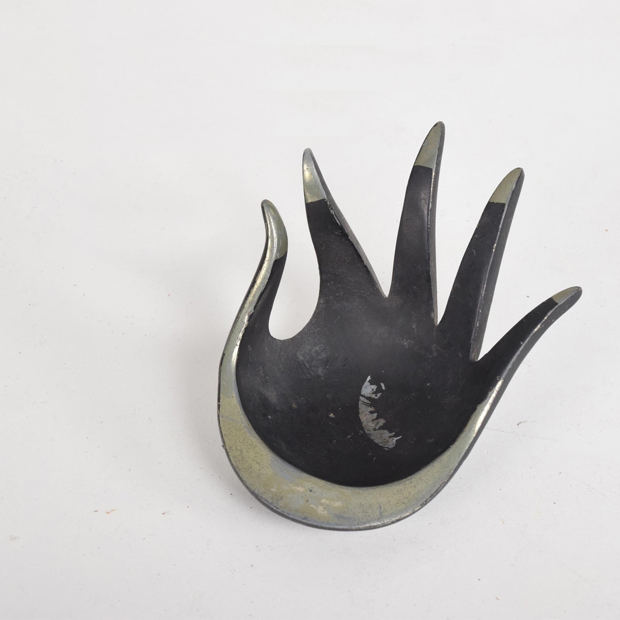 1960s Sculptural Abstract Hand Form ASHTRAY Dish after Modernist Walter BOSSE  1