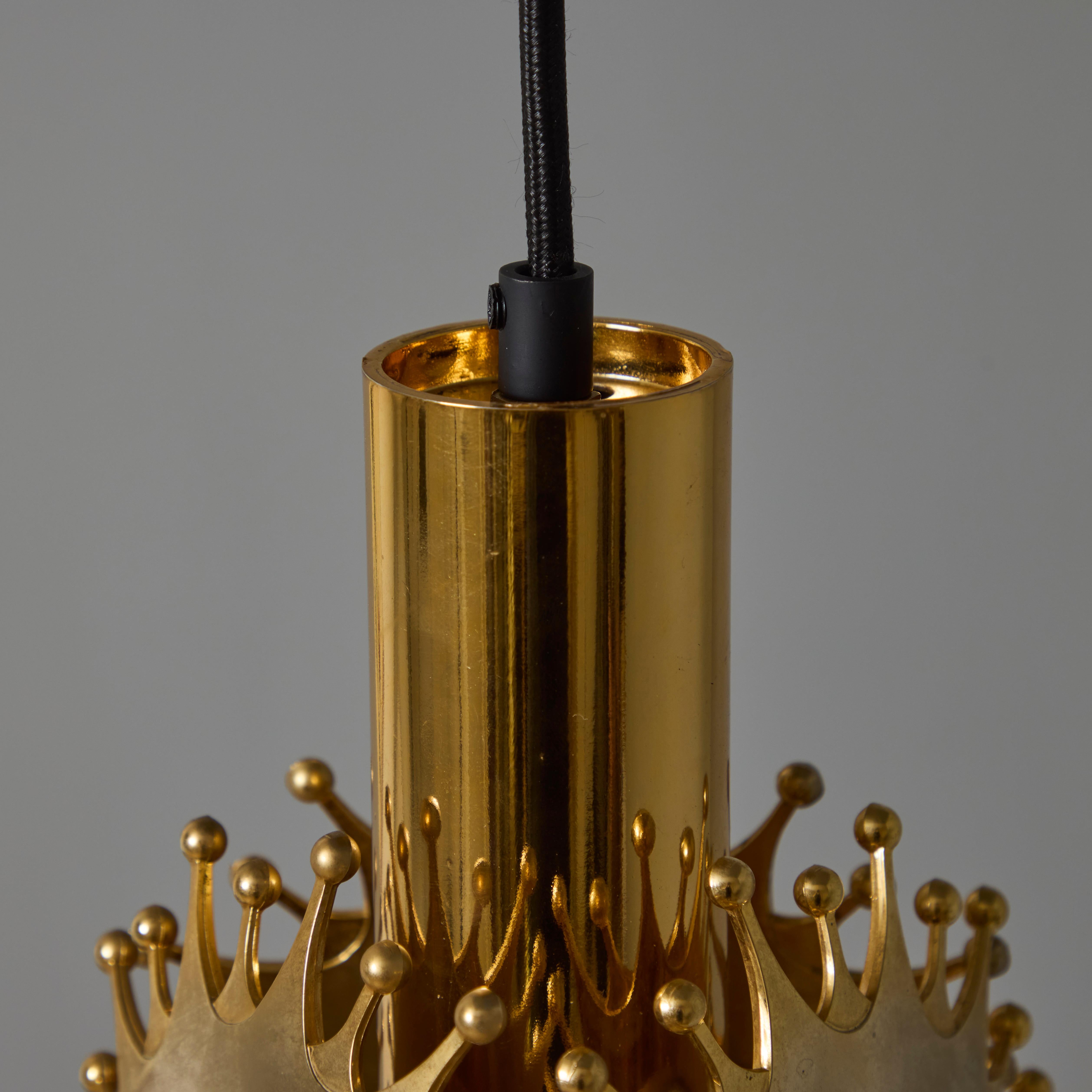 1960s Sculptural Brass Pendant Lamp by Armatur Hantverk Tibro, Sweden im Angebot 1