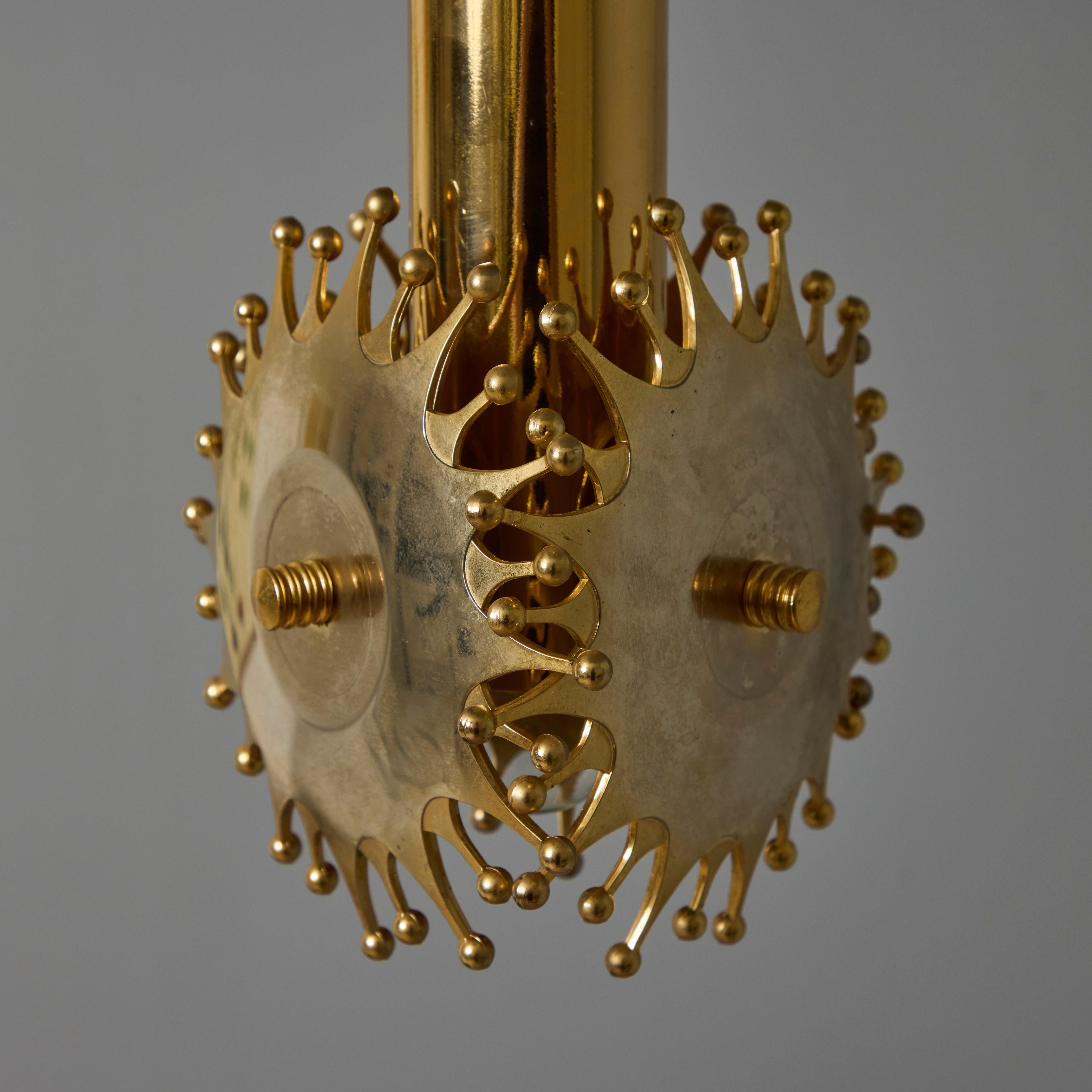 1960s Sculptural Brass Pendant Lamp by Armatur Hantverk Tibro, Sweden im Angebot 2