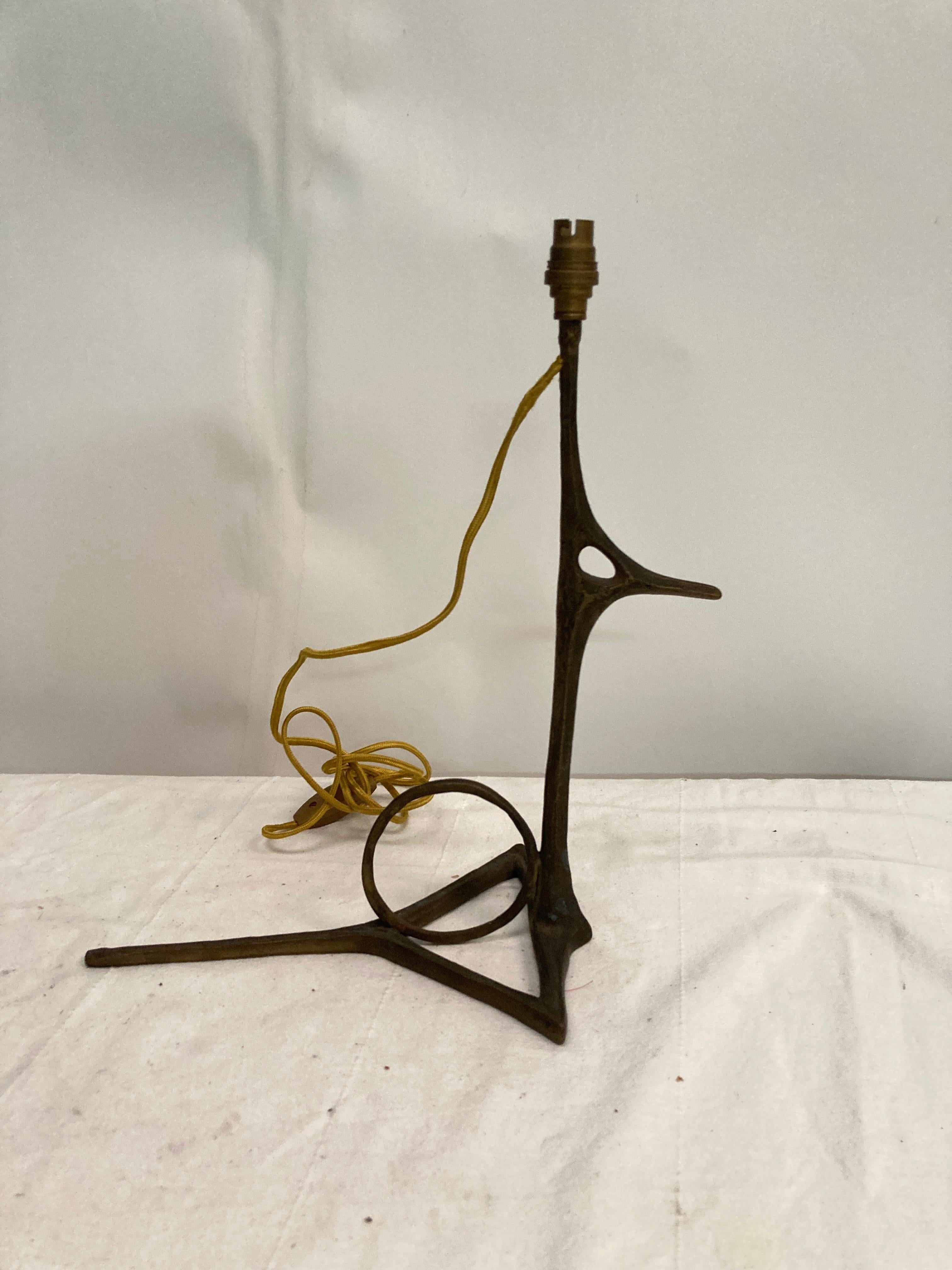 1960's Sculptural bronze lamp attributed to Felix Agostini 4