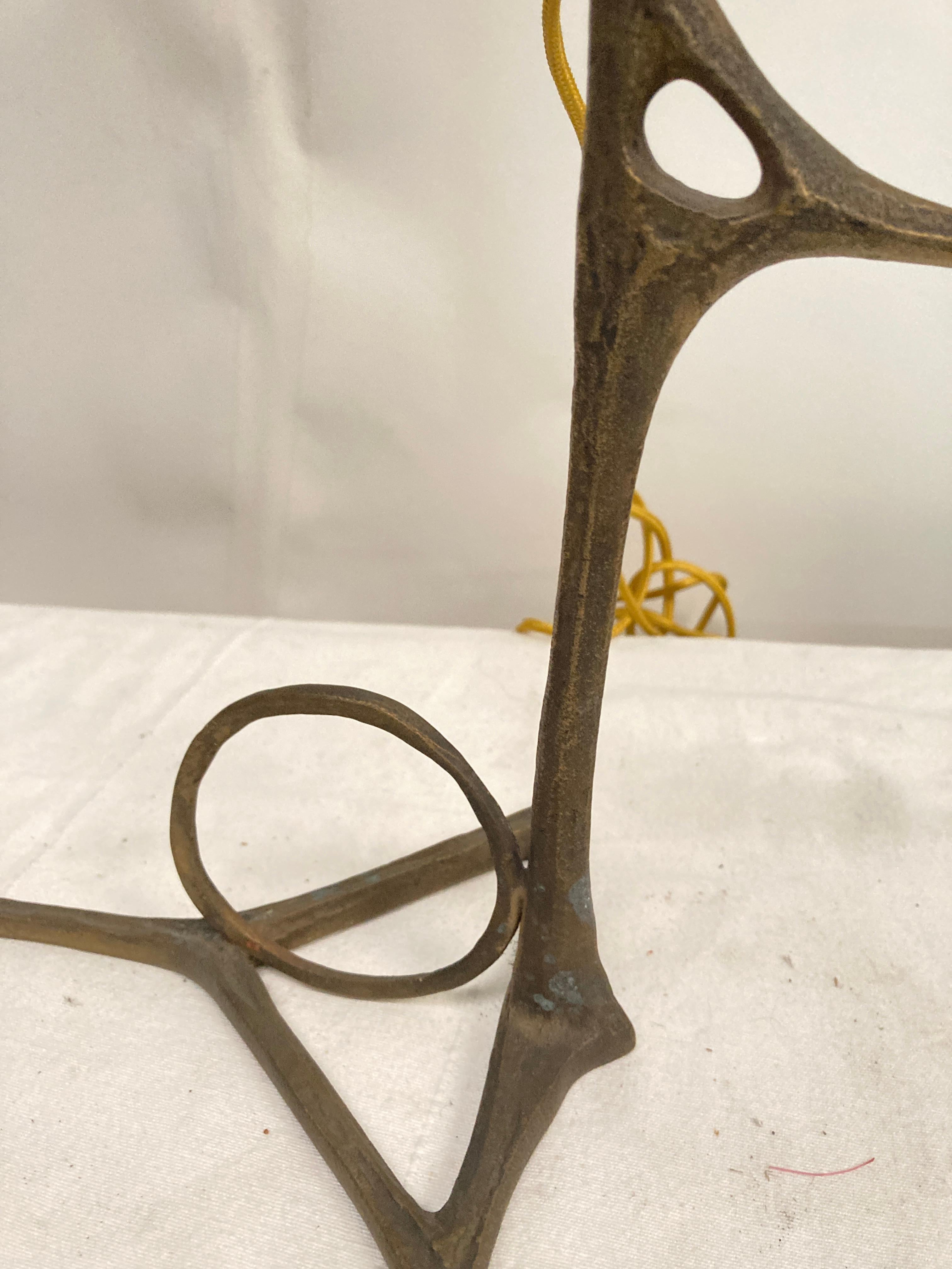 French 1960's Sculptural bronze lamp attributed to Felix Agostini