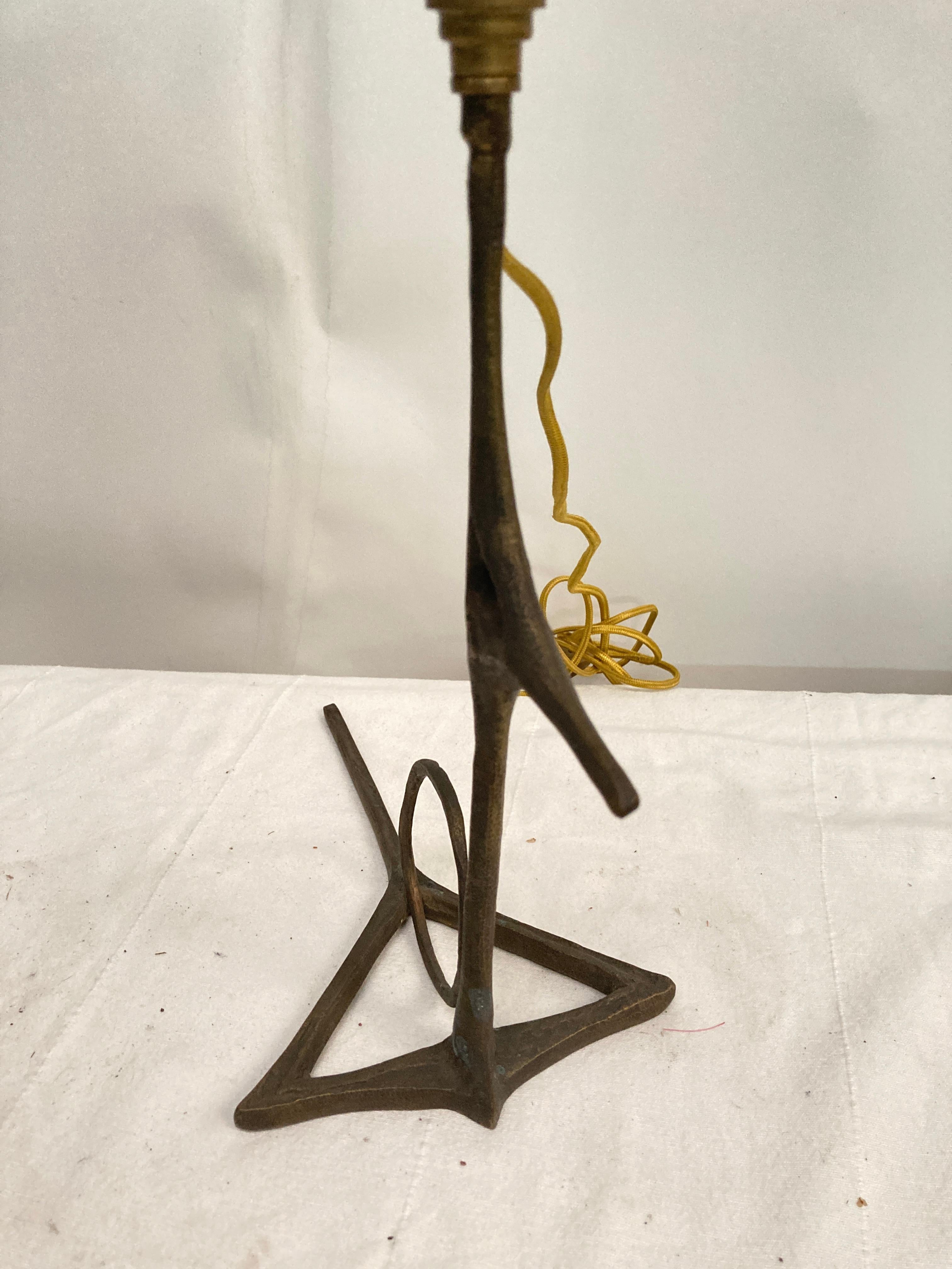 Mid-20th Century 1960's Sculptural bronze lamp attributed to Felix Agostini