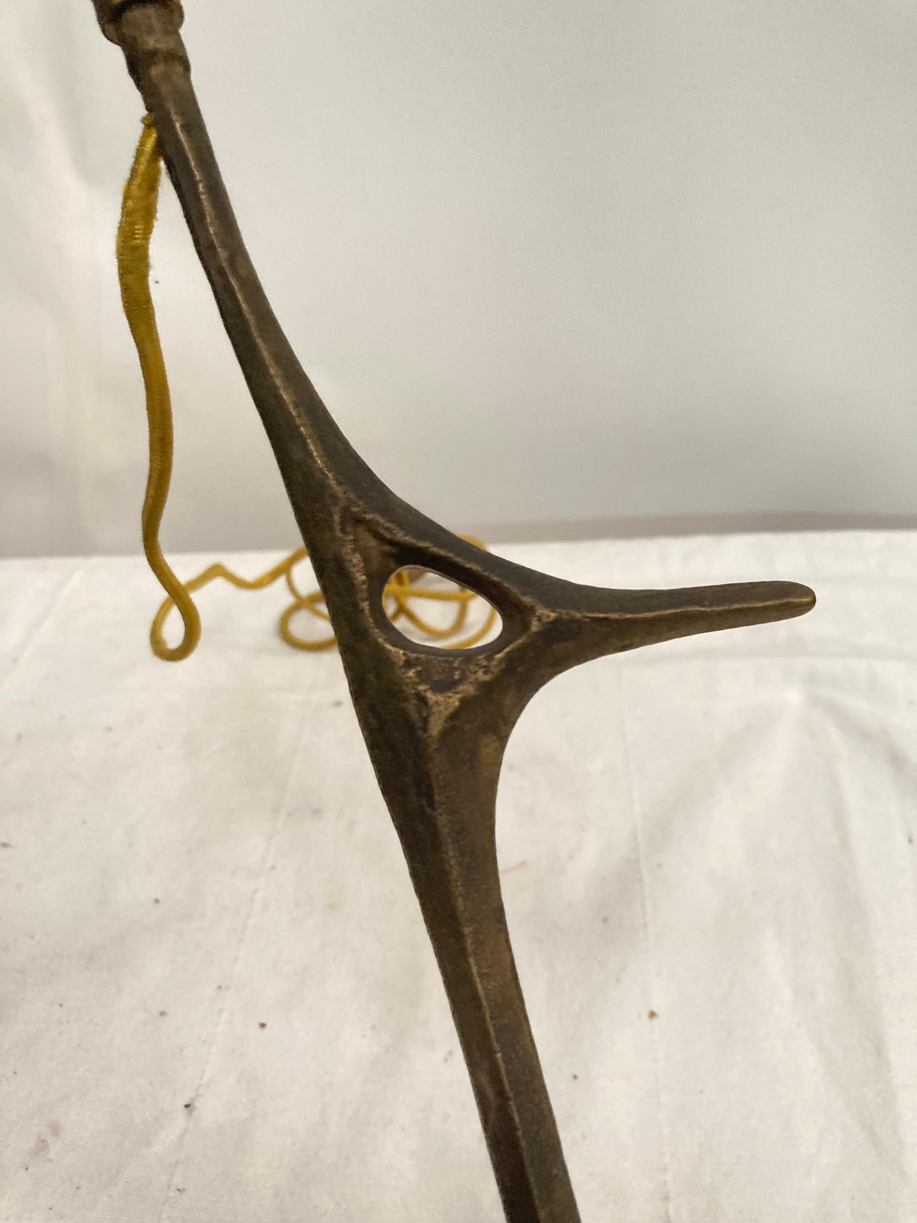 Bronze 1960's Sculptural bronze lamp attributed to Felix Agostini
