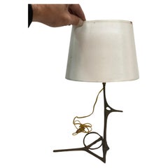 1960's Sculptural bronze lamp attributed to Felix Agostini