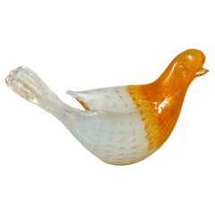 1960s Sculptural Dove Bird Art Glass Style Galliano Ferro Italy