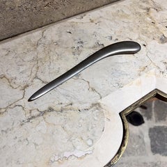 Tagliacarte d'argento scultoreo modernista degli anni '60