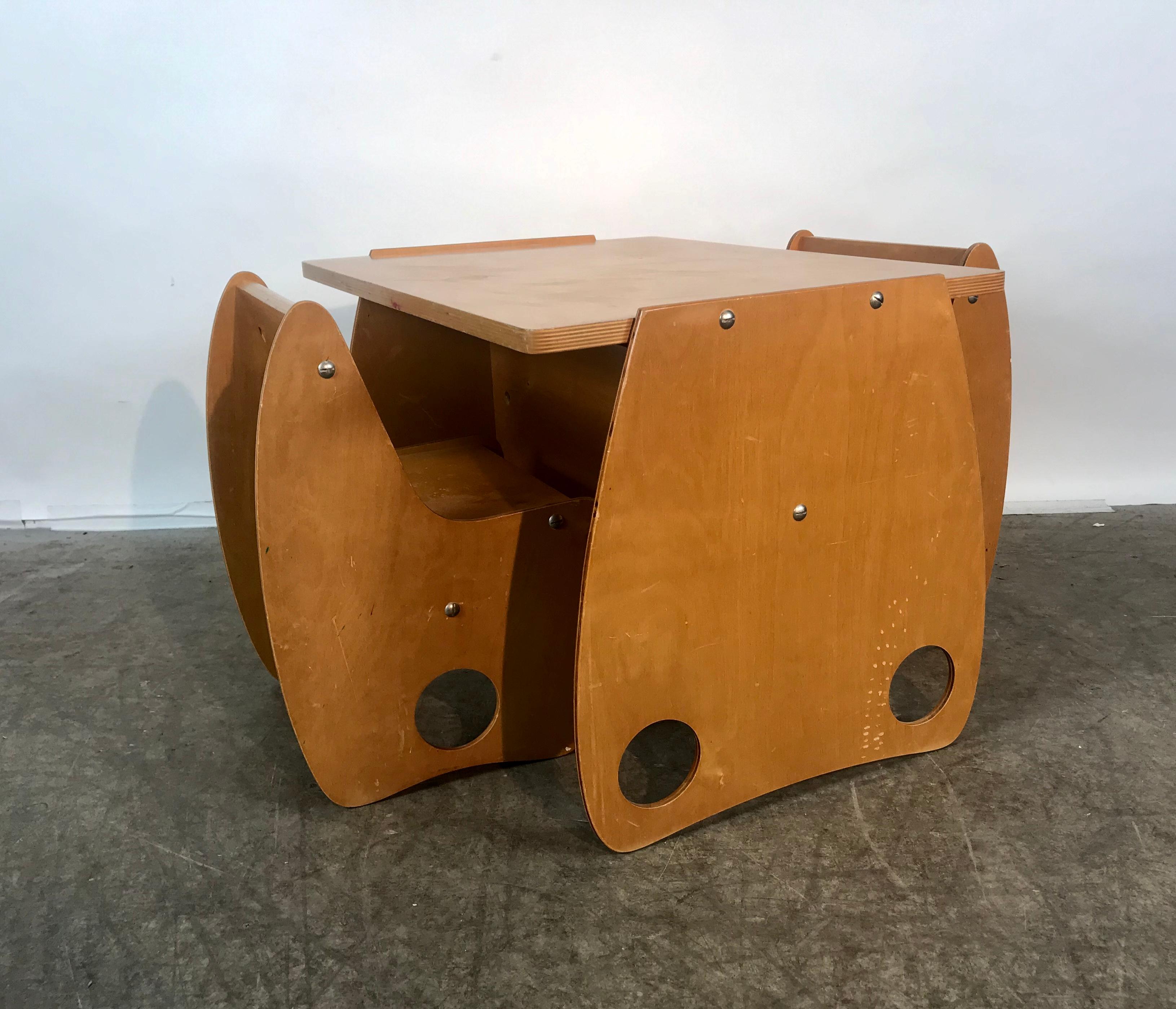Mid-Century Modern 1960s Sculptural Plywood Children’s Set by Hans Mitzlaff and Albrecht Lange