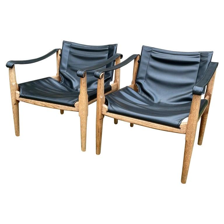American 1960s Sculptural Safari Sling Chairs by Douglas Heaslett for Brown Saltman Calif