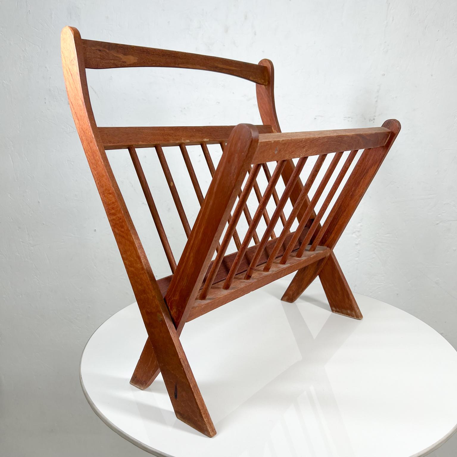 1960s Sculptural Solid Teak Wood Magazine Rack Modern Denmark For Sale ...