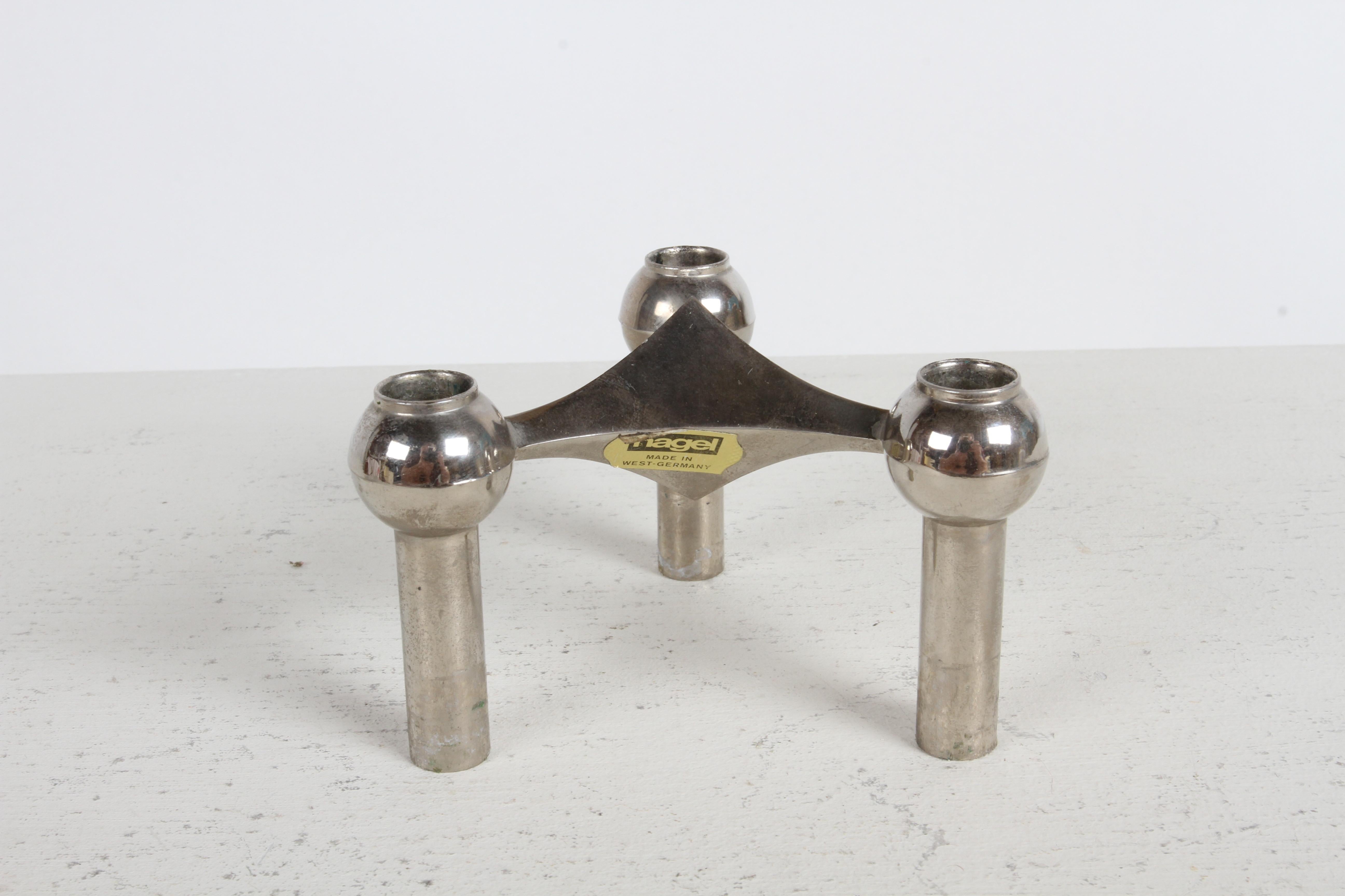 1960s Sculptural - Stackable Candle Holders Stoffi & Nagel for BMF Nagel Germany 7