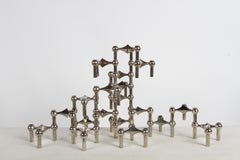 Scultura anni '60 - Portacandele impilabili Stoffi & Nagel per BMF Nagel Germany