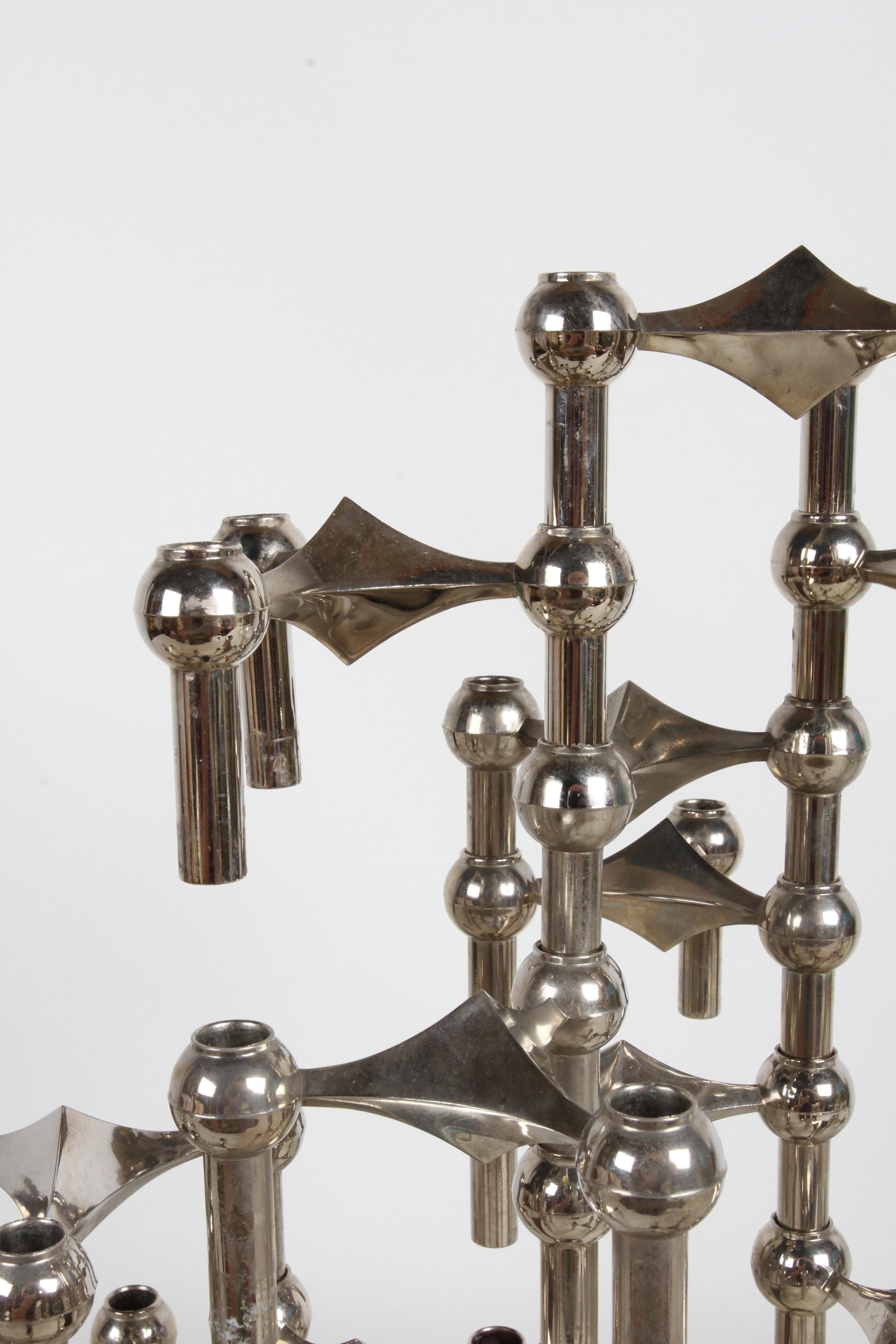 Mid-20th Century 1960s Sculptural - Stackable Candle Holders Stoffi & Nagel for BMF Nagel Germany