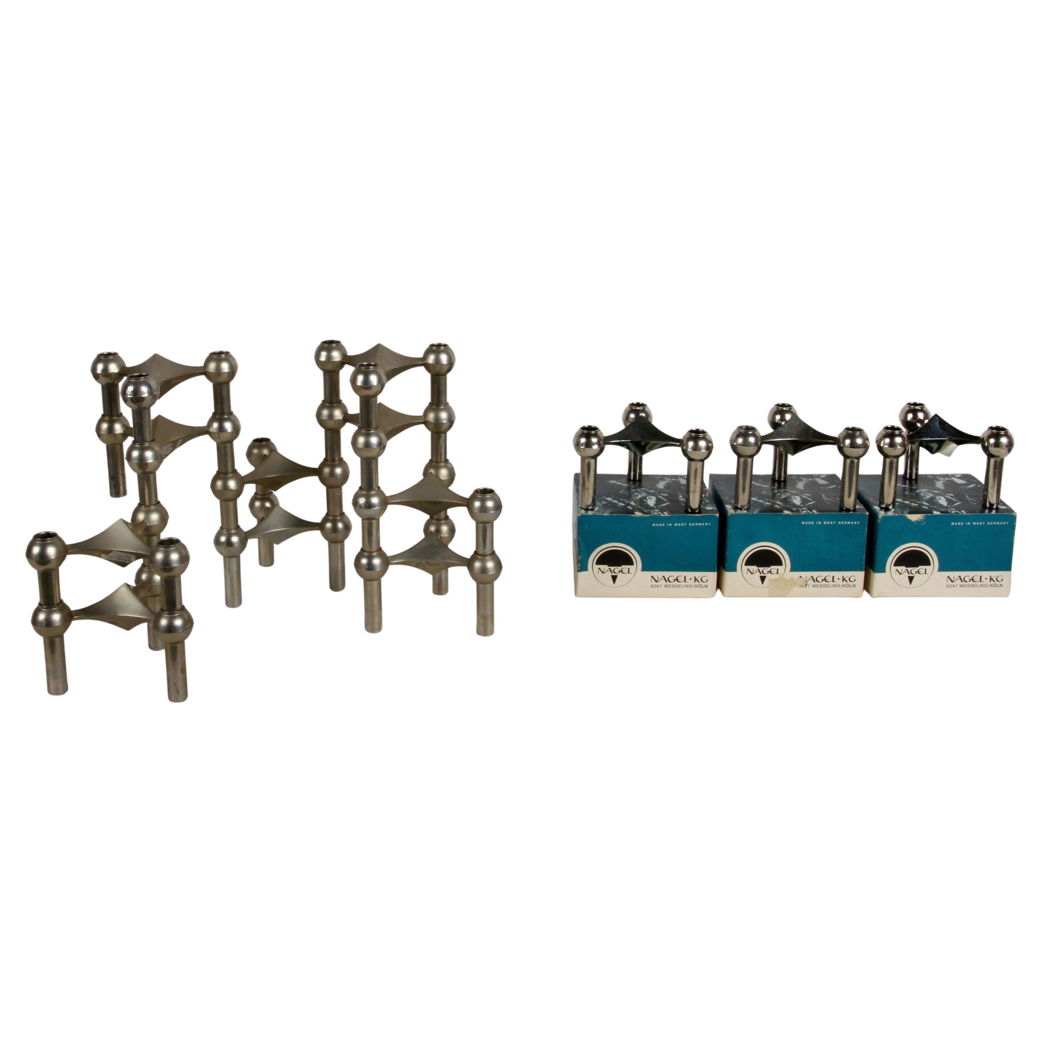 1960s Sculptural - Stackable Candle Holders Stoffi 
Nagel for BMF Nagel Germany in vendita