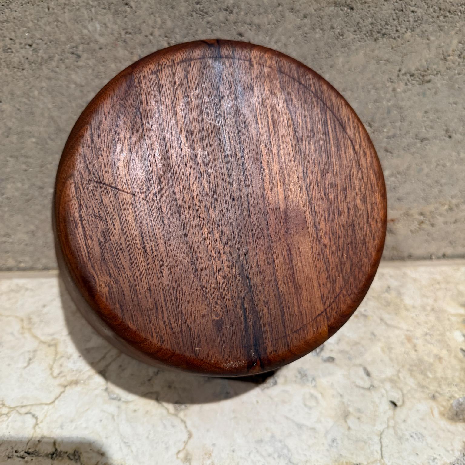 1960s Sculptural Staved Solid Walnut Wood Bowl For Sale 9