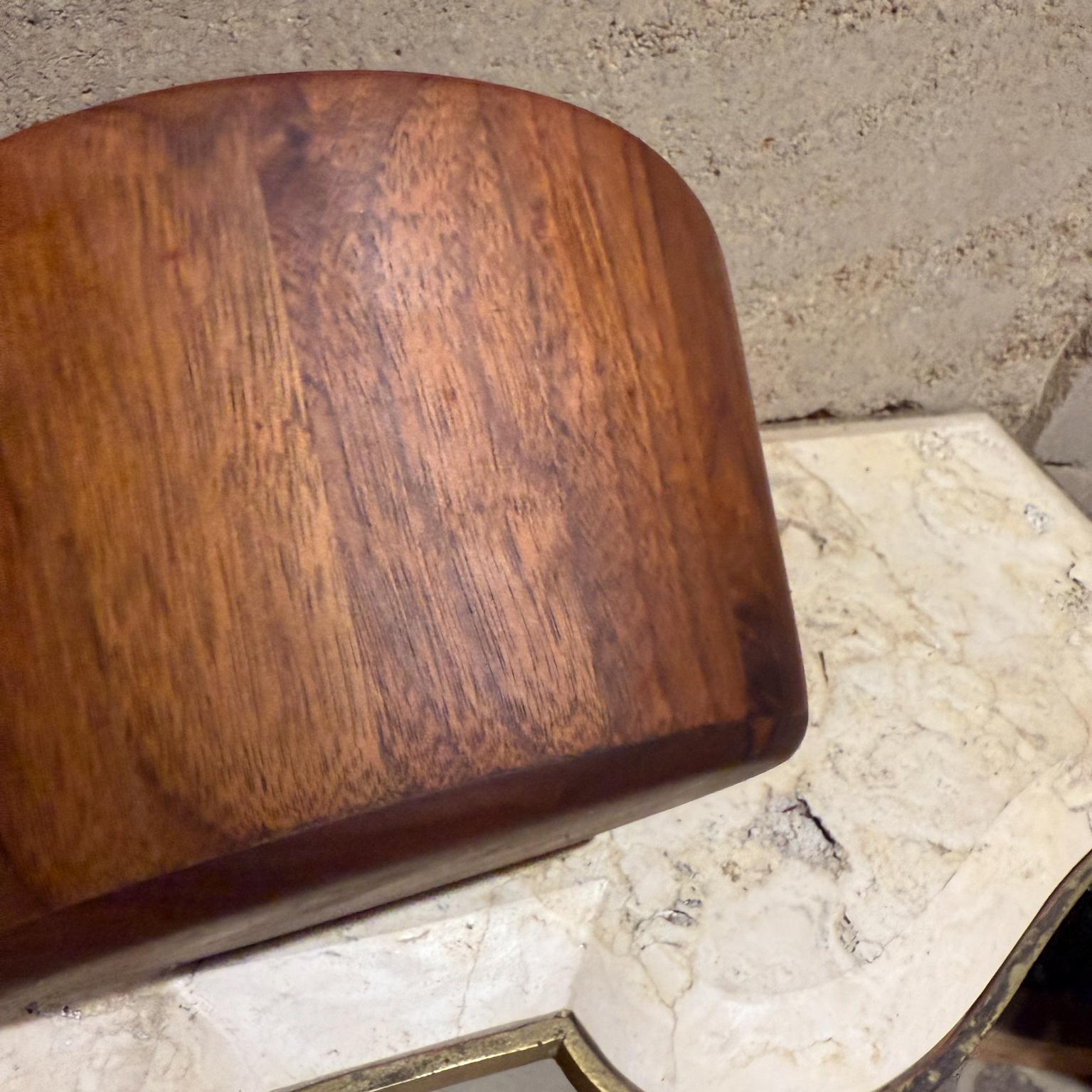 1960s Sculptural Staved Solid Walnut Wood Bowl For Sale 10
