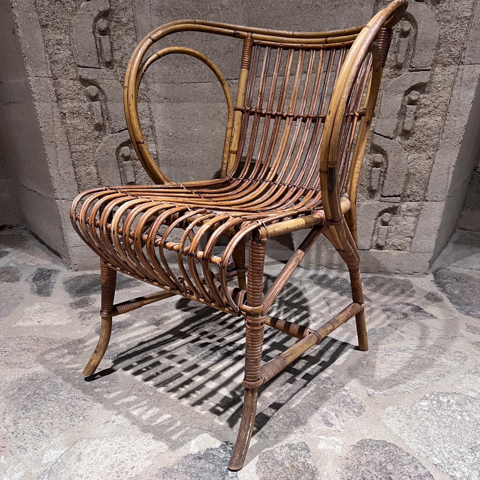 Danish 1960s Robert Wengler Sculptural Wicker Lounge Chair Denmark