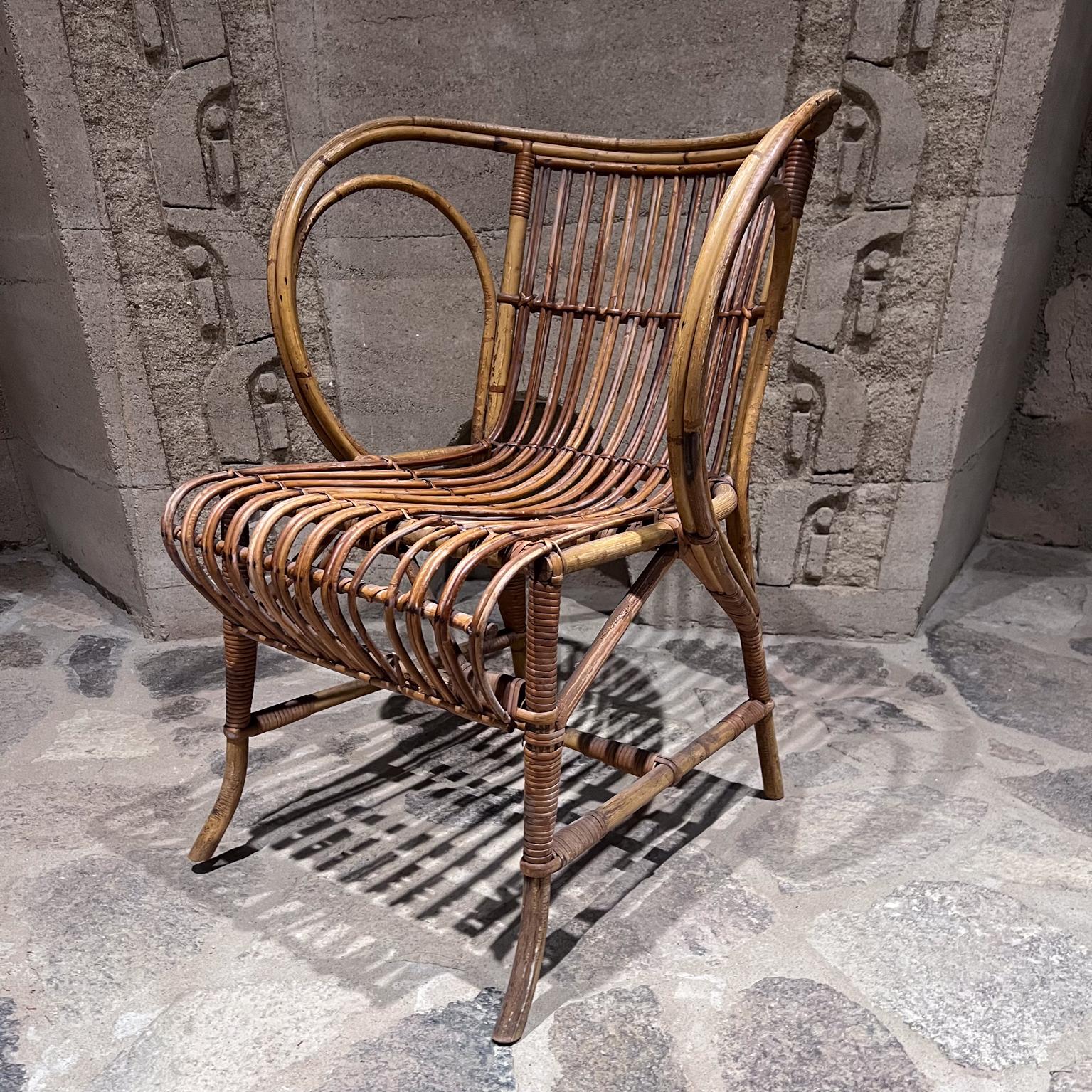 1960s Robert Wengler Sculptural Wicker Lounge Chair Denmark In Good Condition In Chula Vista, CA