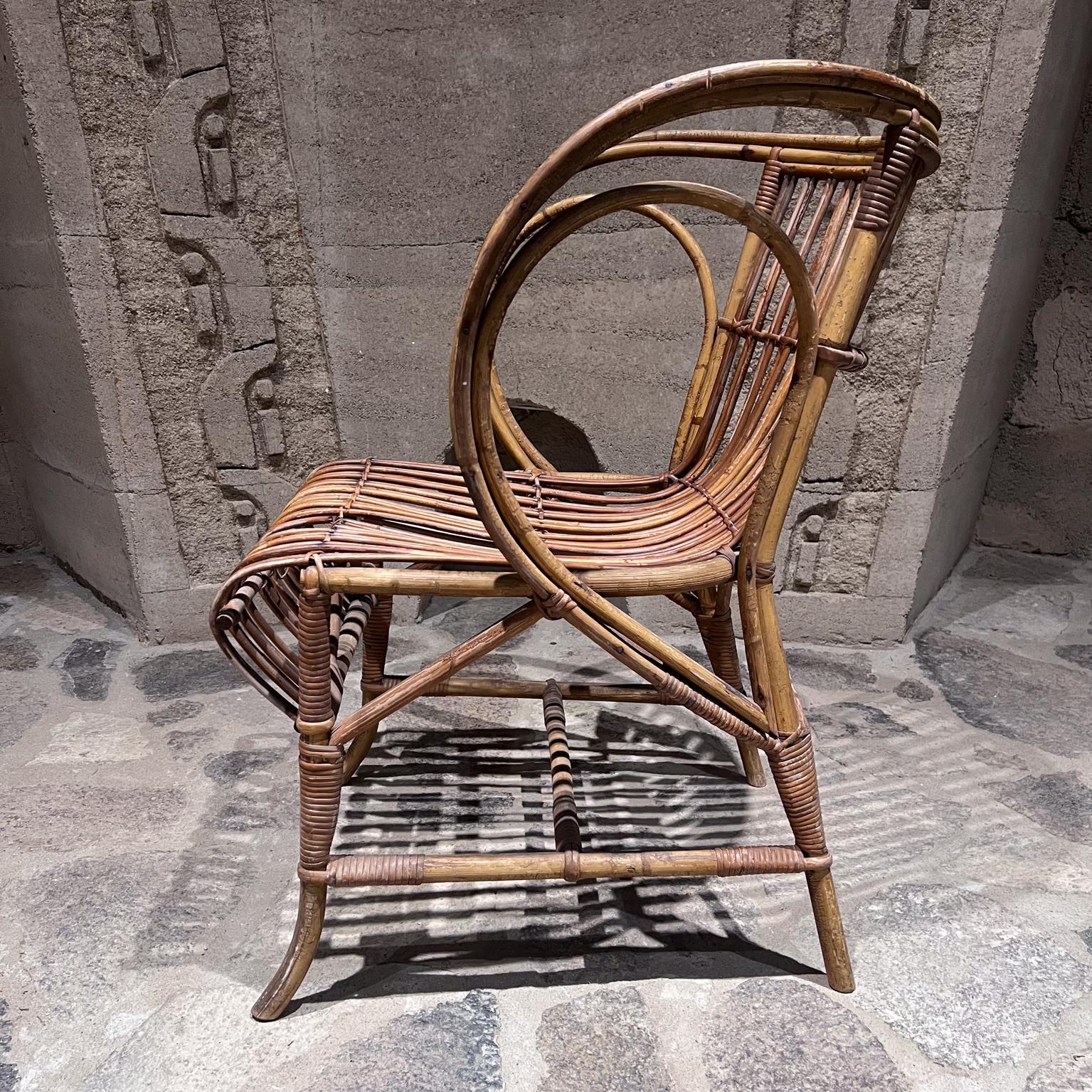 Milieu du XXe siècle 1960s Robert Wengler Sculptural Wicker Lounge Chair Denmark